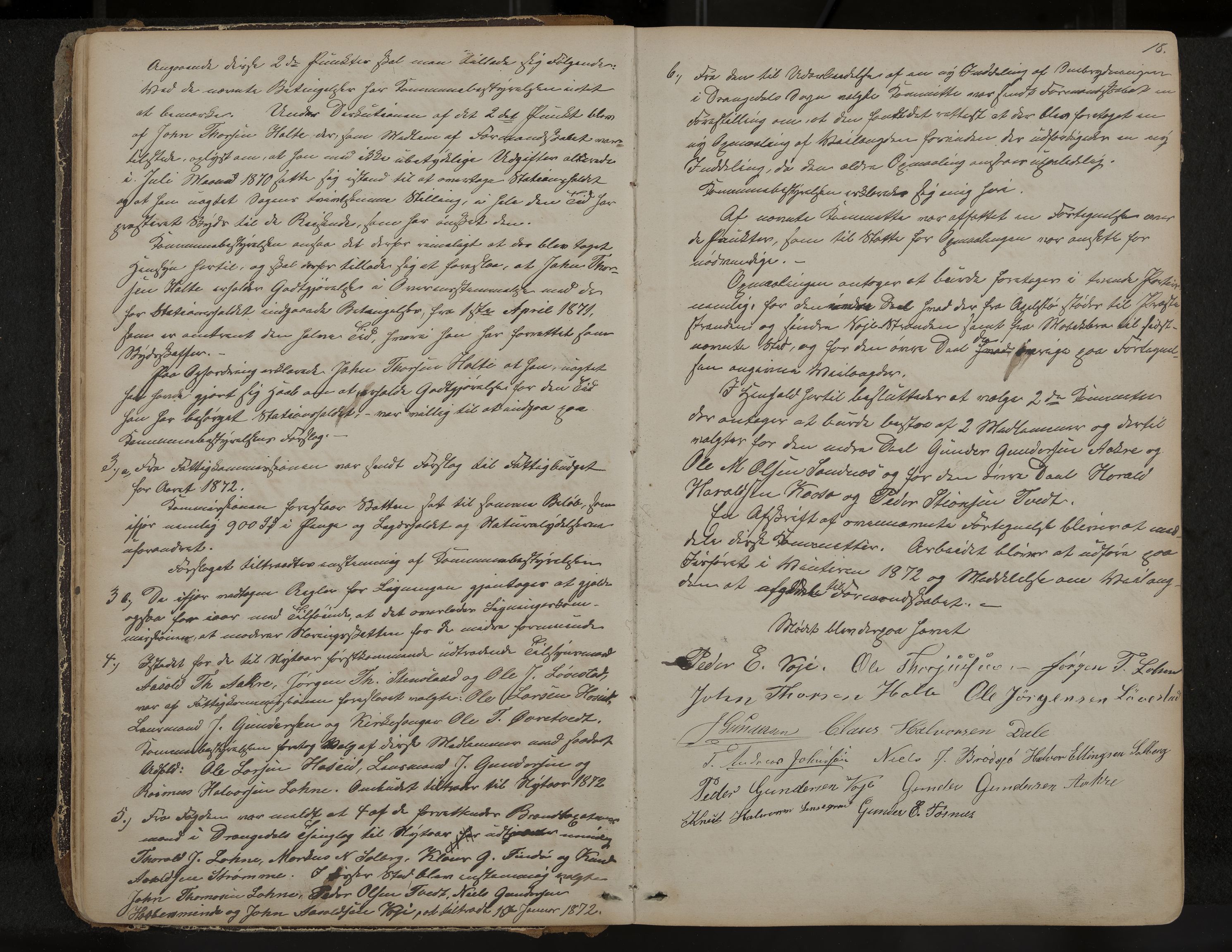 Drangedal formannskap og sentraladministrasjon, IKAK/0817021/A/L0002: Møtebok, 1870-1892, p. 18
