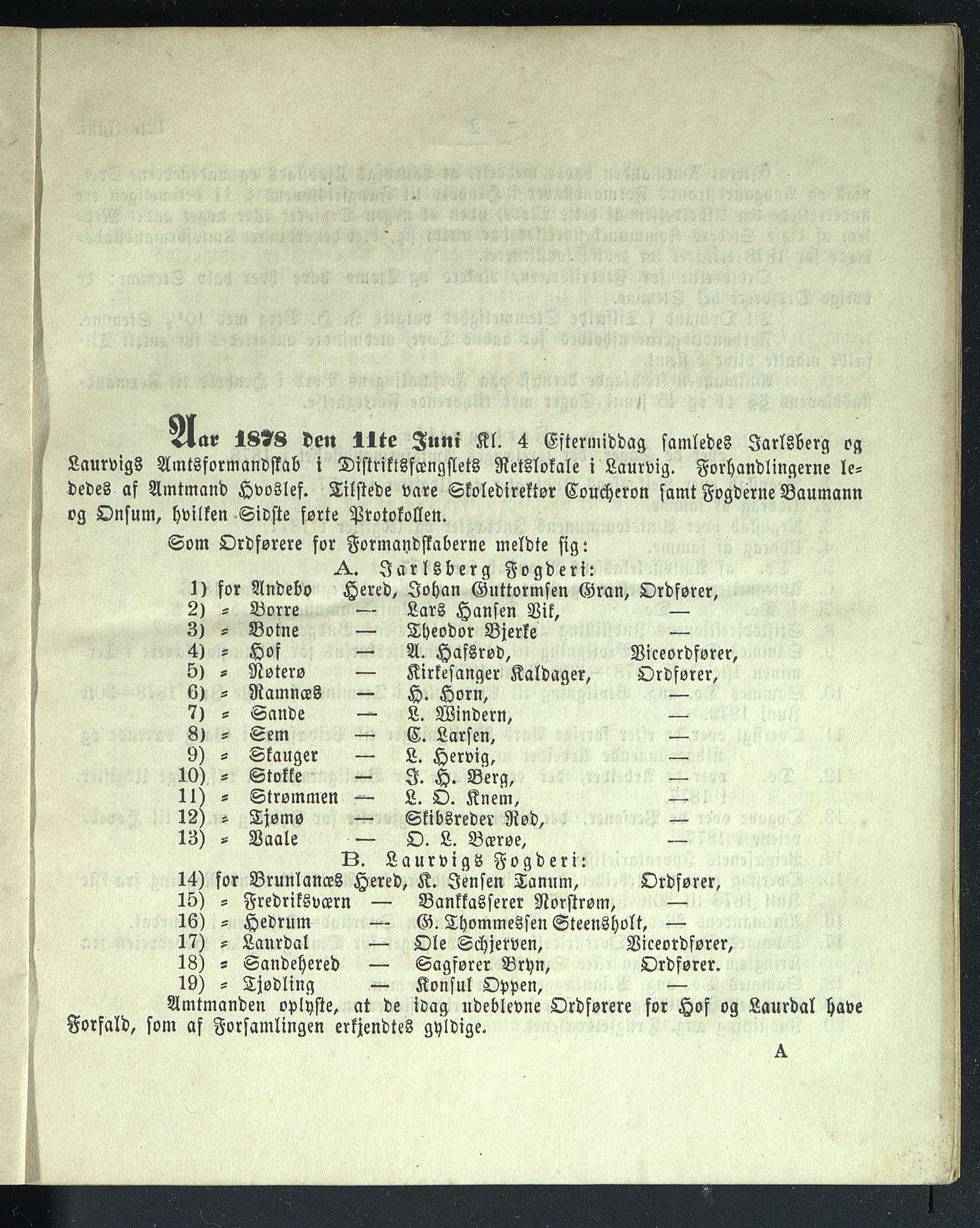 Vestfold fylkeskommune. Fylkestinget, VEMU/A-1315/A/Ab/Abb/L0025: Fylkestingsforhandlinger, 1878