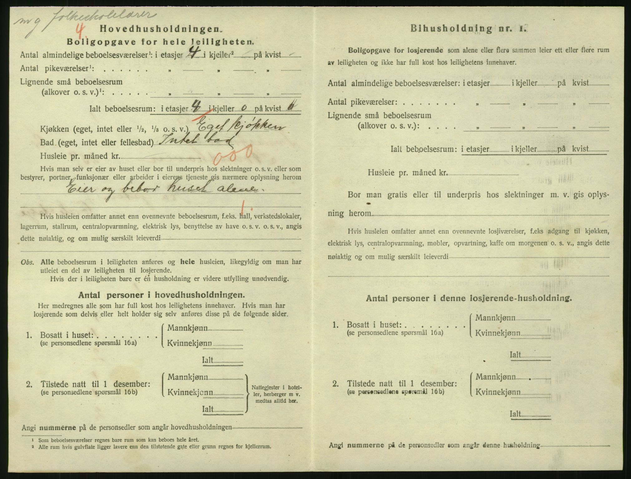 SAK, 1920 census for Tvedestrand, 1920, p. 1006