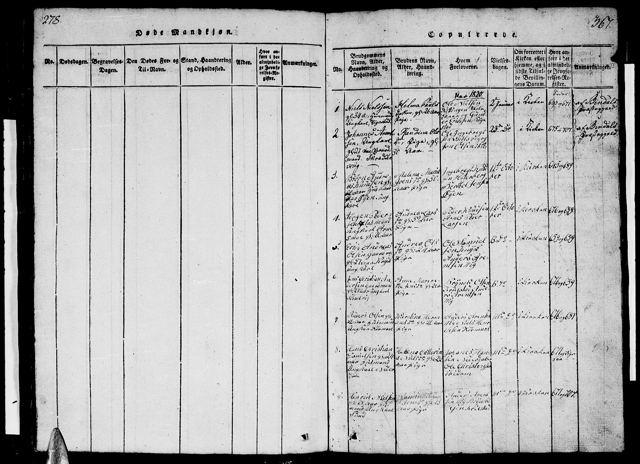 Ministerialprotokoller, klokkerbøker og fødselsregistre - Nordland, SAT/A-1459/812/L0186: Parish register (copy) no. 812C04, 1820-1849, p. 366-367