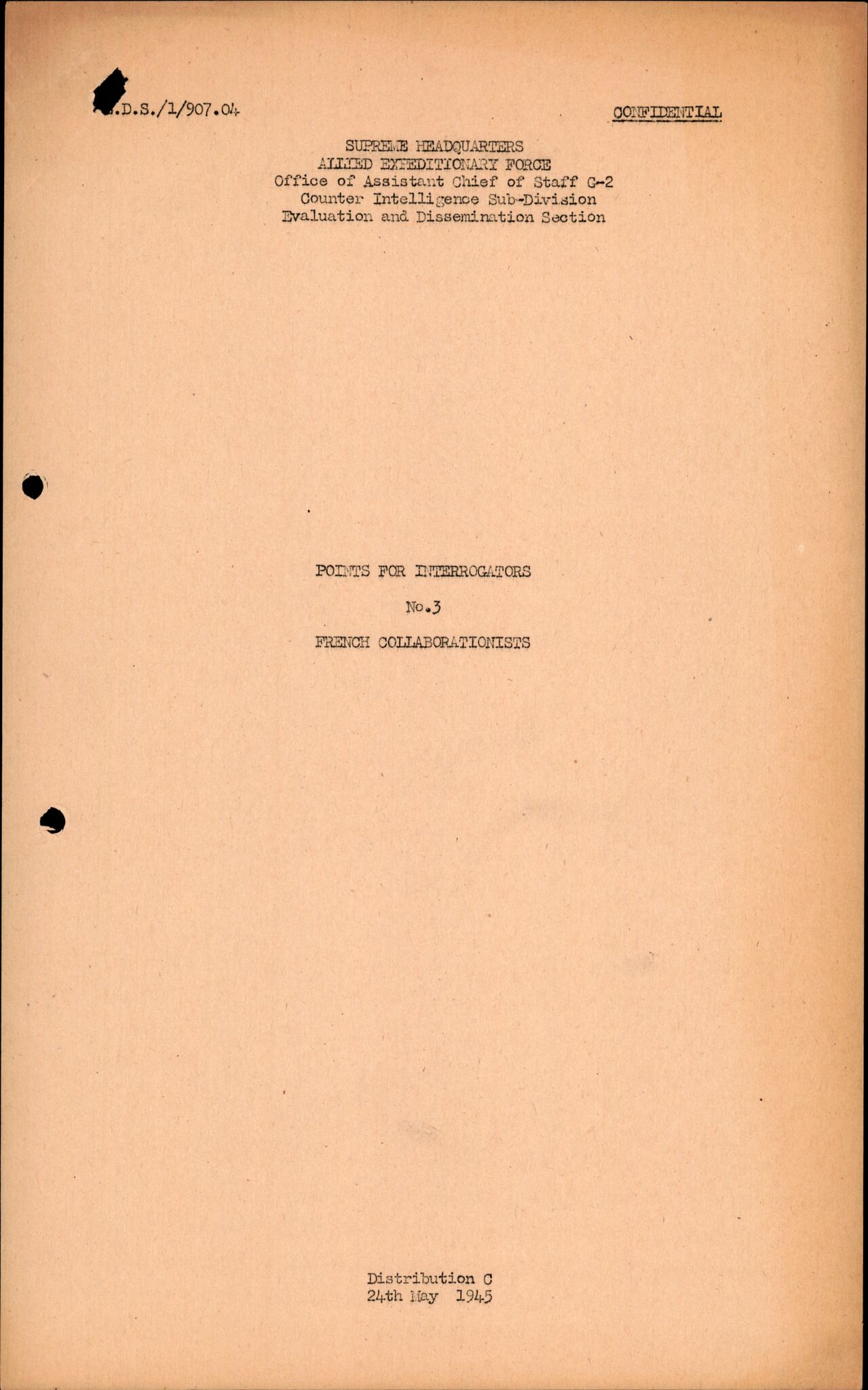 Forsvarets Overkommando. 2 kontor. Arkiv 11.4. Spredte tyske arkivsaker, AV/RA-RAFA-7031/D/Dar/Darc/L0016: FO.II, 1945, p. 1099