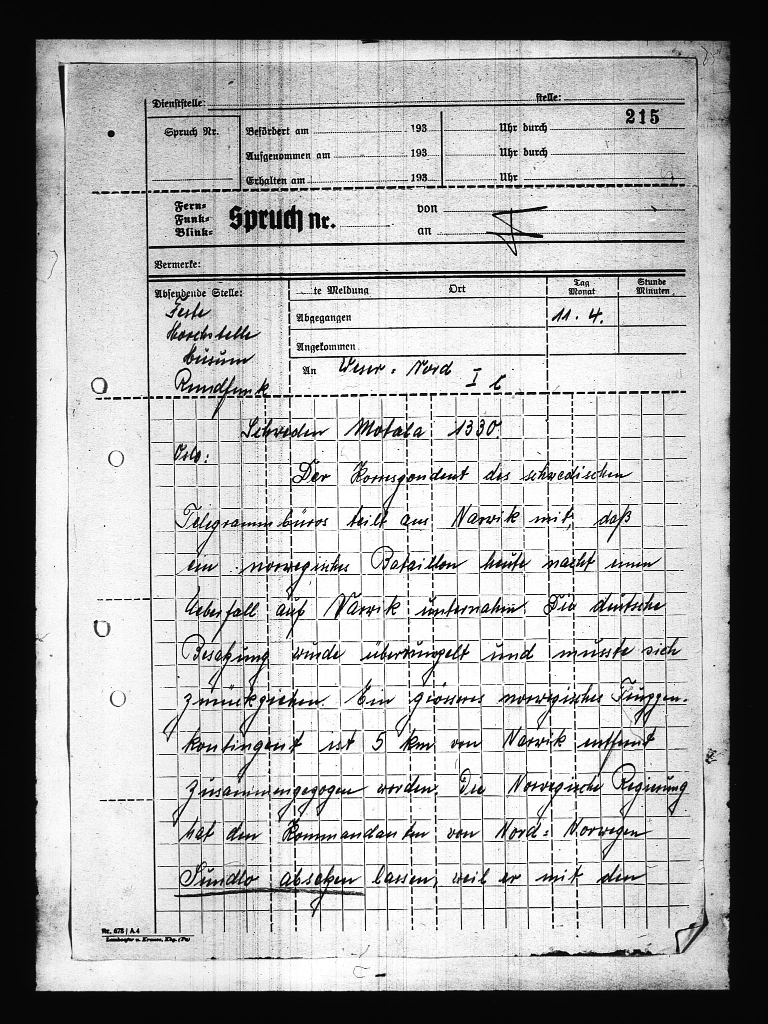 Documents Section, AV/RA-RAFA-2200/V/L0085: Amerikansk mikrofilm "Captured German Documents".
Box No. 724.  FKA jnr. 615/1954., 1940-1941, p. 37