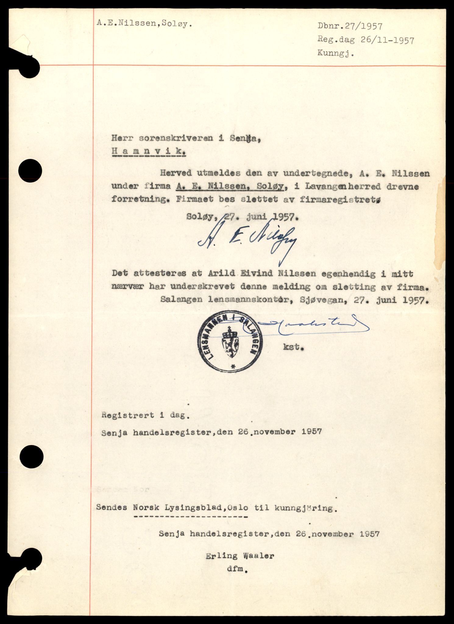 Steigen og Ofoten sorenskriveri, AV/SAT-A-0030/3/J/Jd/Jdb/L0001: Bilag, enkeltmannsforetak og ansvarlige selskap, A-L, 1944-1990, p. 5