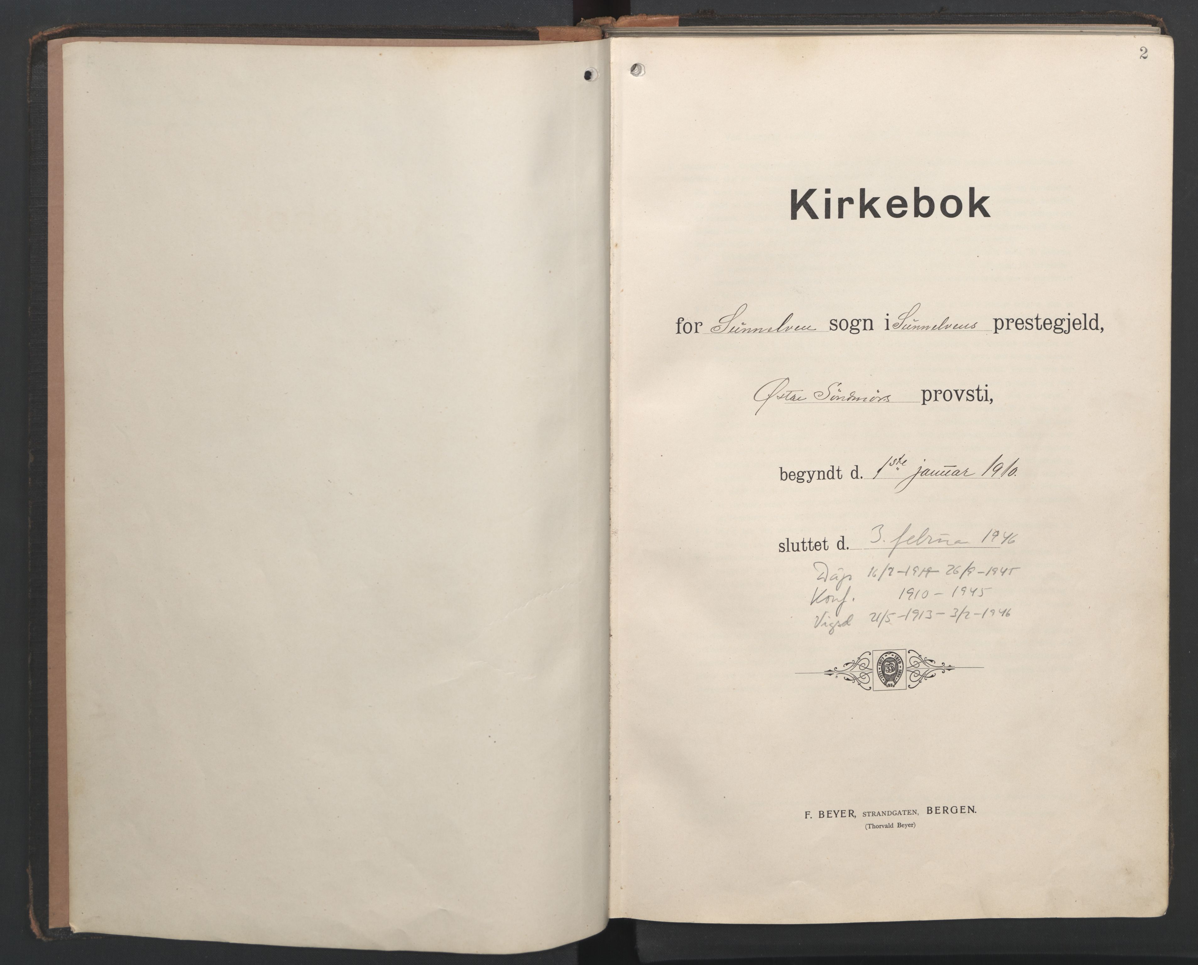 Ministerialprotokoller, klokkerbøker og fødselsregistre - Møre og Romsdal, AV/SAT-A-1454/517/L0232: Parish register (copy) no. 517C05, 1910-1946, p. 2