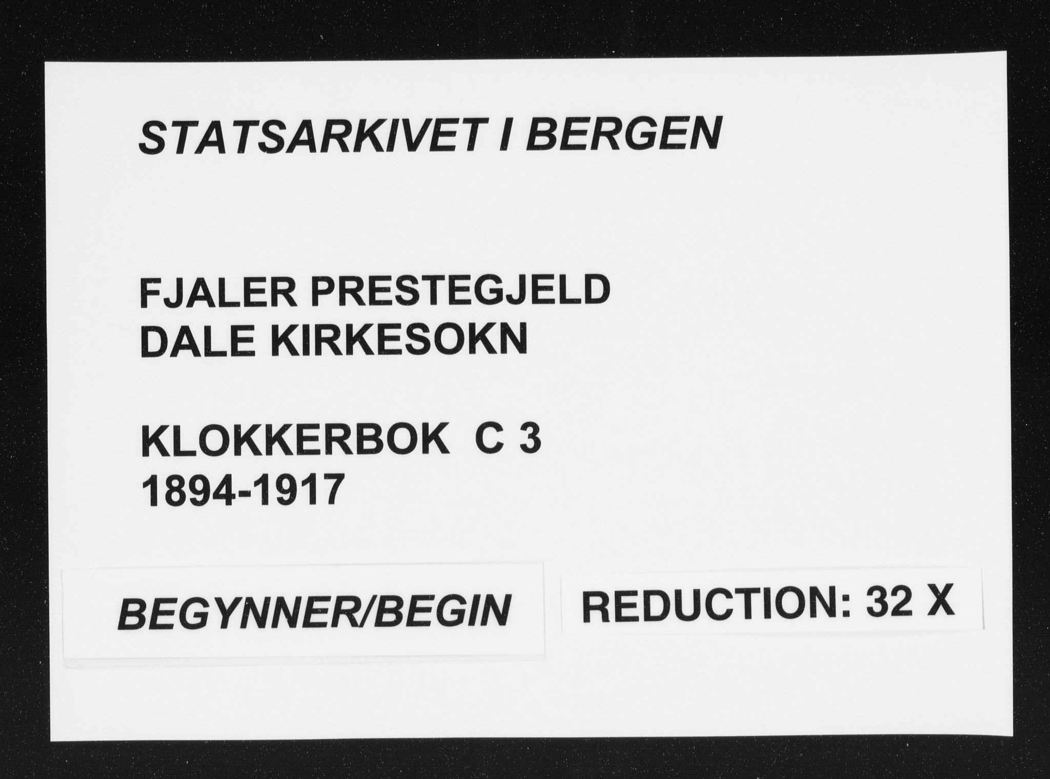 Fjaler sokneprestembete, AV/SAB-A-79801/H/Hab/Habc/L0003: Parish register (copy) no. C 3, 1894-1917