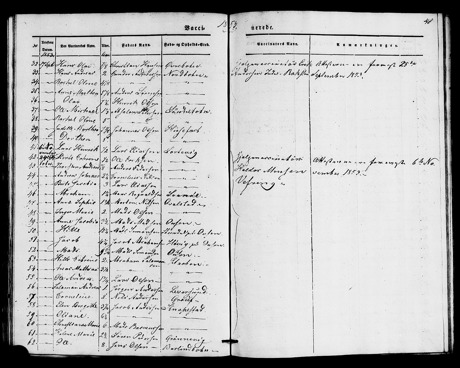 Kinn sokneprestembete, AV/SAB-A-80801/H/Haa/Haaa/L0016: Parish register (official) no. A 16, 1841-1858, p. 48