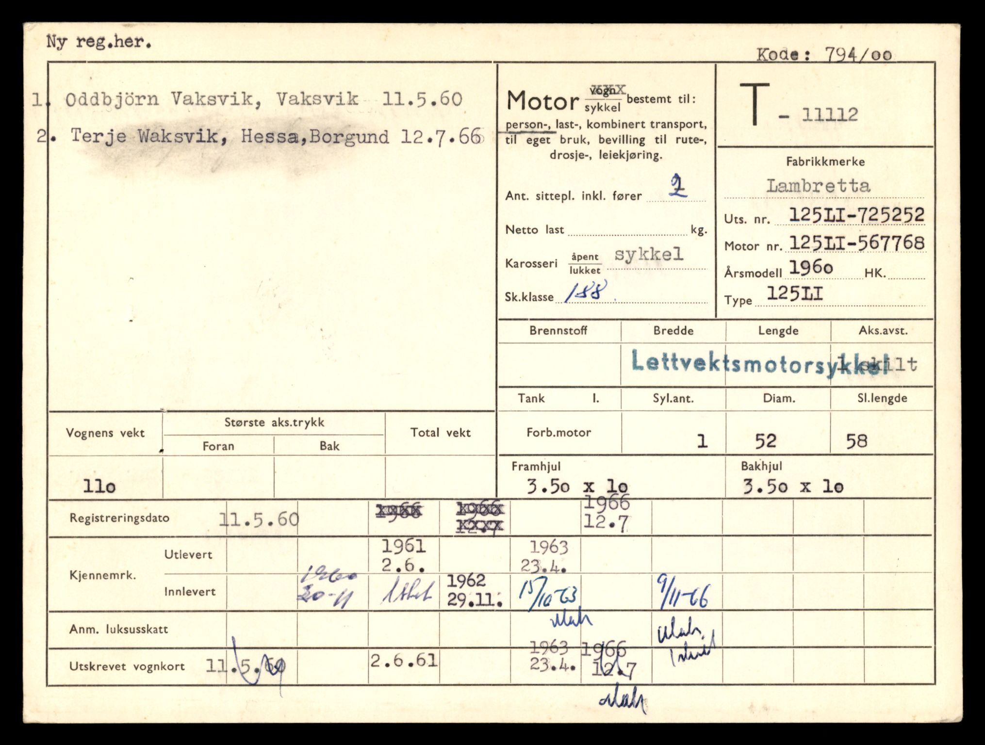 Møre og Romsdal vegkontor - Ålesund trafikkstasjon, AV/SAT-A-4099/F/Fe/L0026: Registreringskort for kjøretøy T 11046 - T 11160, 1927-1998, p. 1939