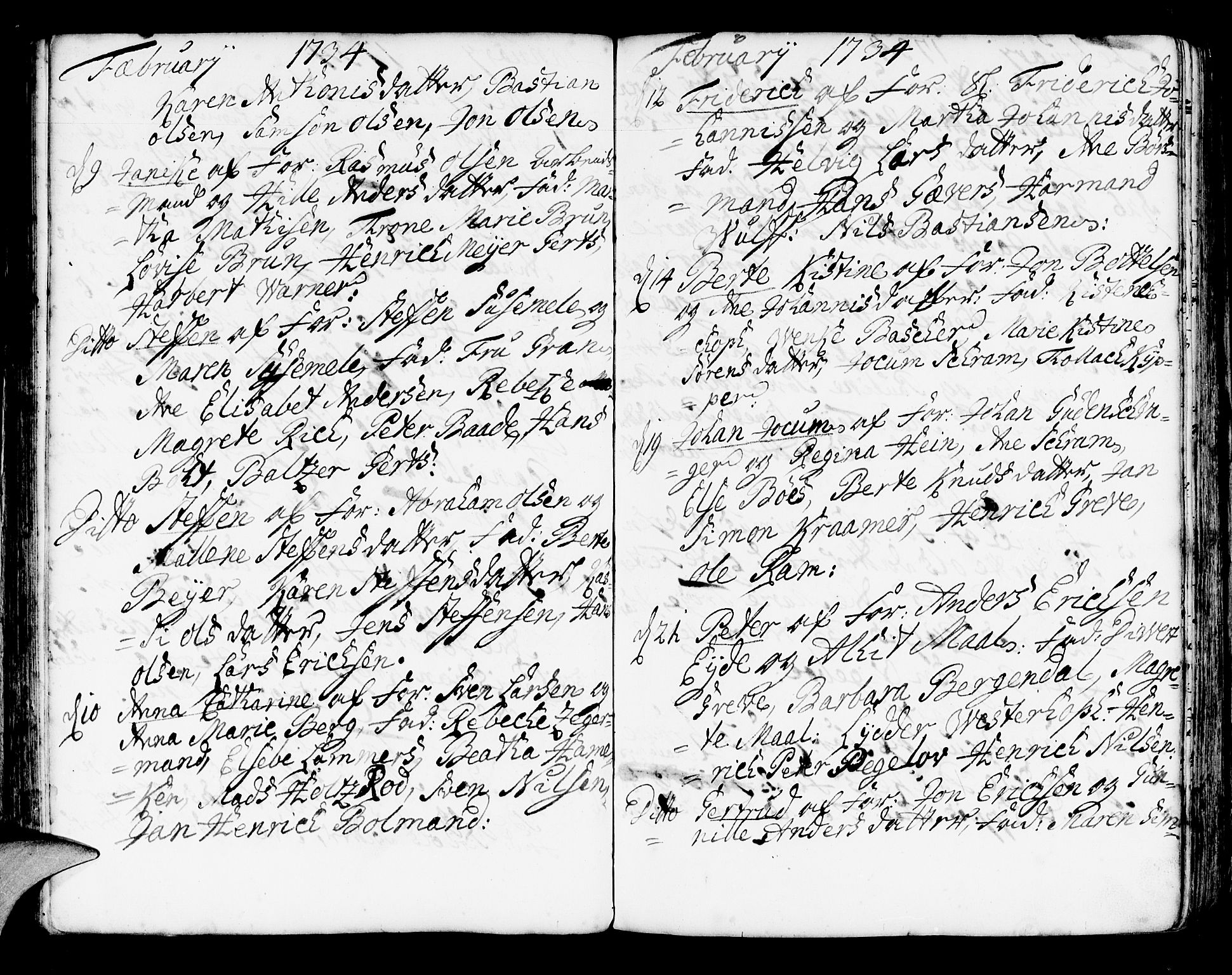 Korskirken sokneprestembete, AV/SAB-A-76101/H/Haa/L0004: Parish register (official) no. A 4, 1720-1750, p. 134