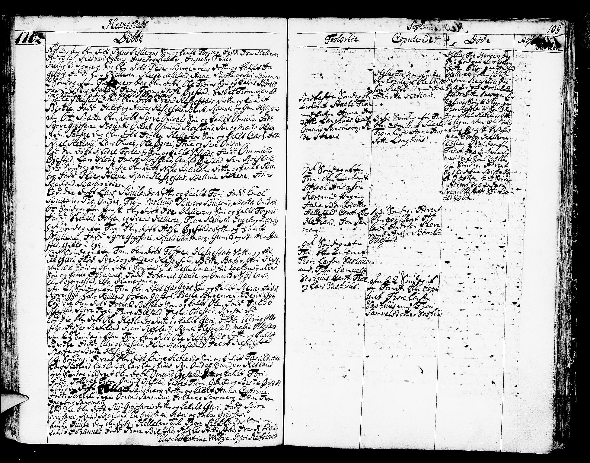 Helleland sokneprestkontor, SAST/A-101810: Parish register (official) no. A 2 /3, 1762-1791, p. 109