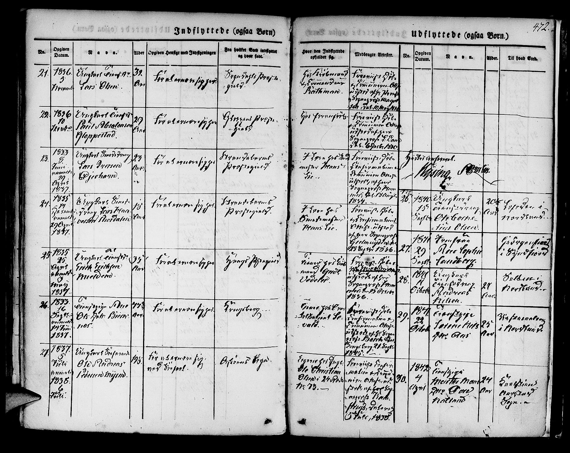 Korskirken sokneprestembete, AV/SAB-A-76101/H/Hab: Parish register (copy) no. A 5II, 1831-1844, p. 472