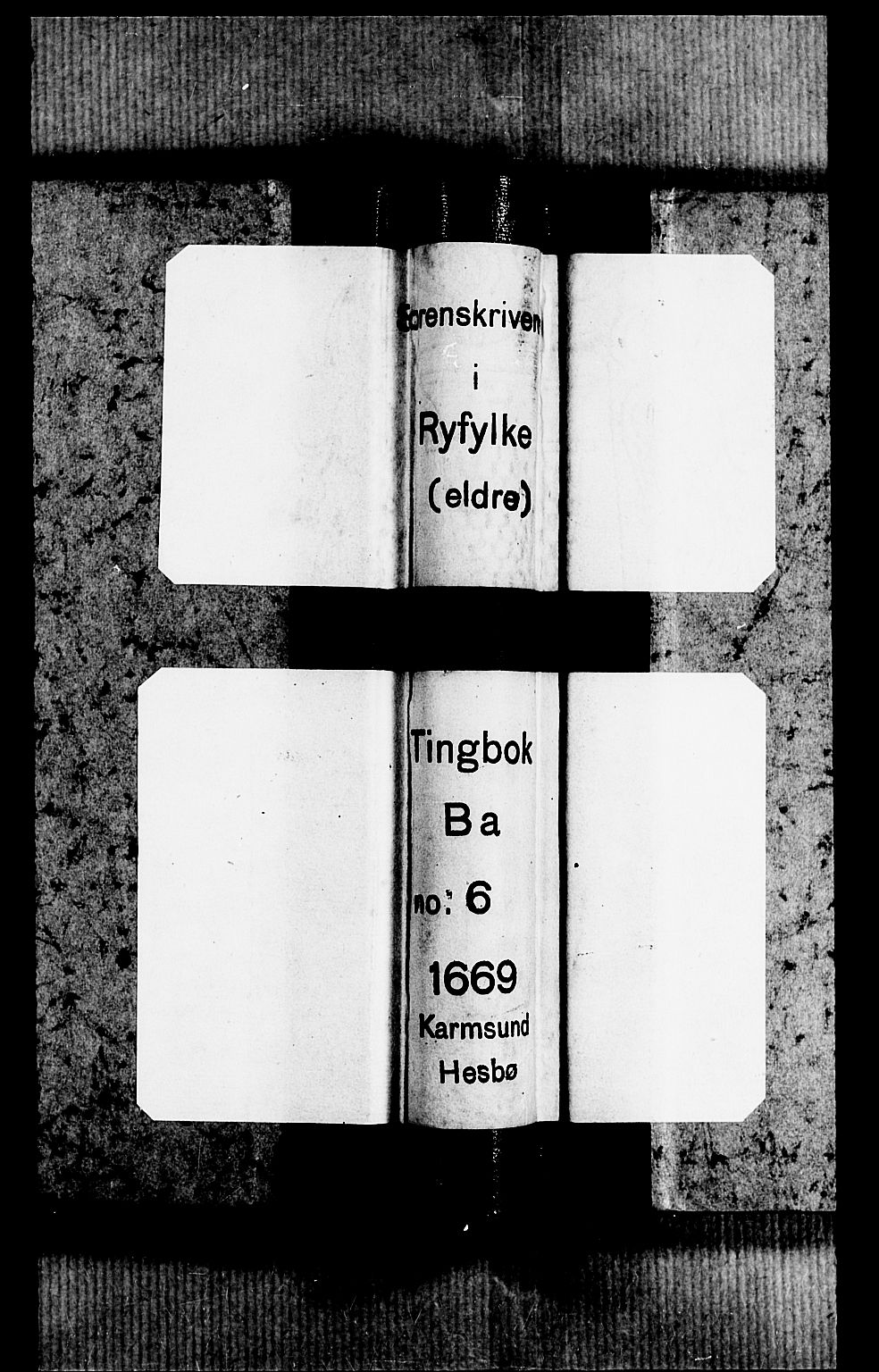 Ryfylke tingrett, AV/SAST-A-100055/001/I/IB/IBBa/L0006: Tingbok, Karmsund og Hesby, 1669