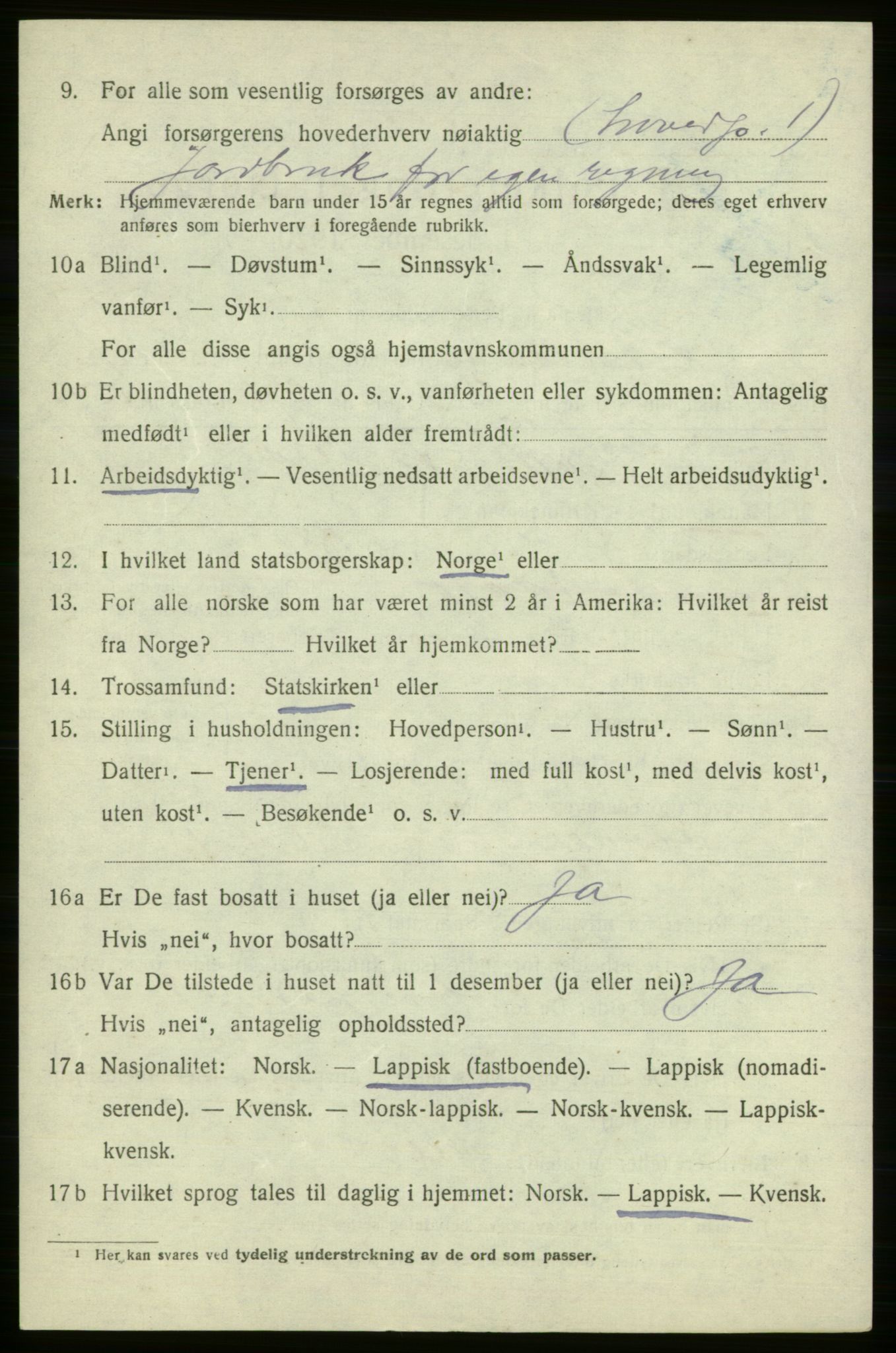 SATØ, 1920 census for , 1920, p. 2145