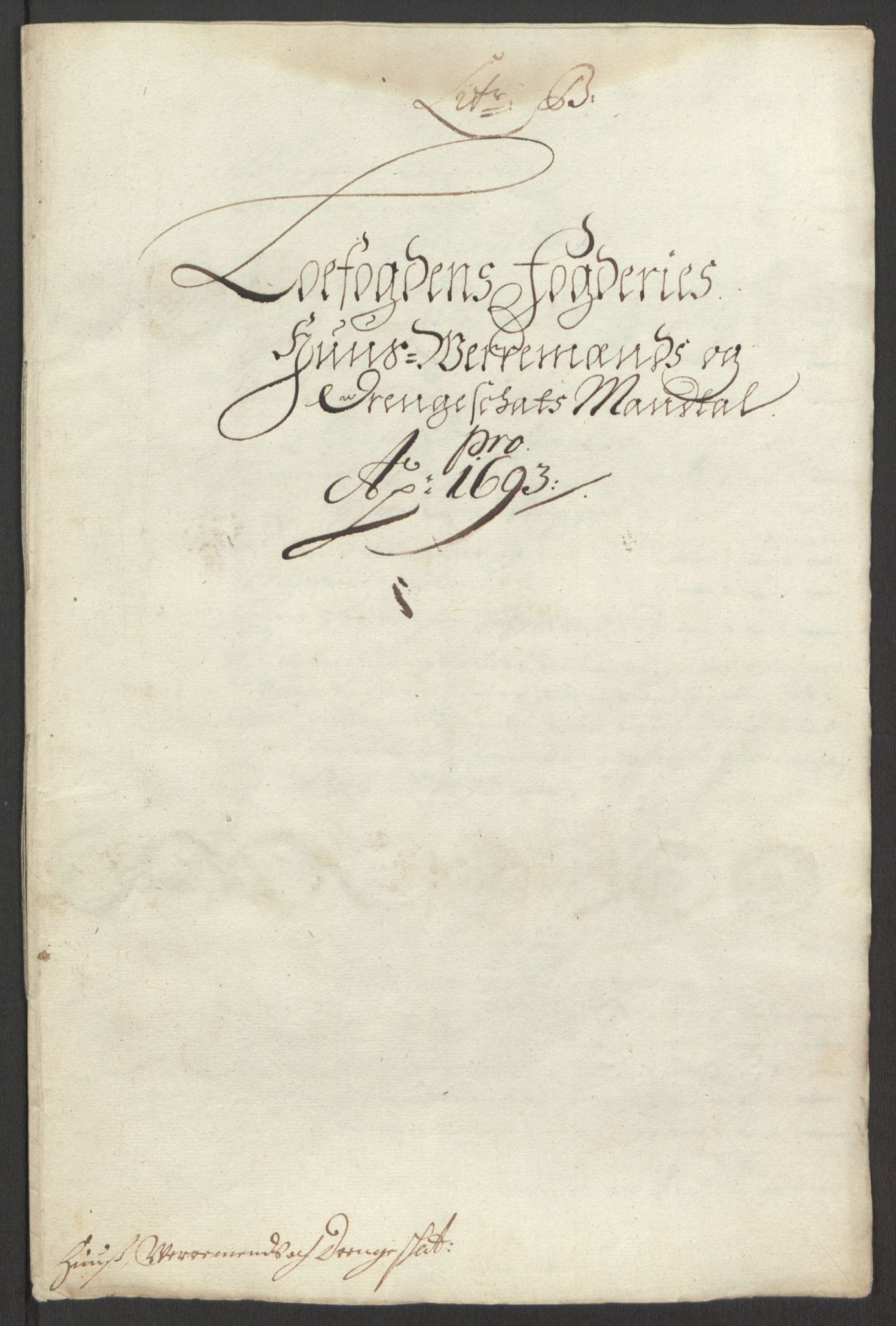 Rentekammeret inntil 1814, Reviderte regnskaper, Fogderegnskap, RA/EA-4092/R67/L4675: Fogderegnskap Vesterålen, Andenes og Lofoten, 1691-1693, p. 248