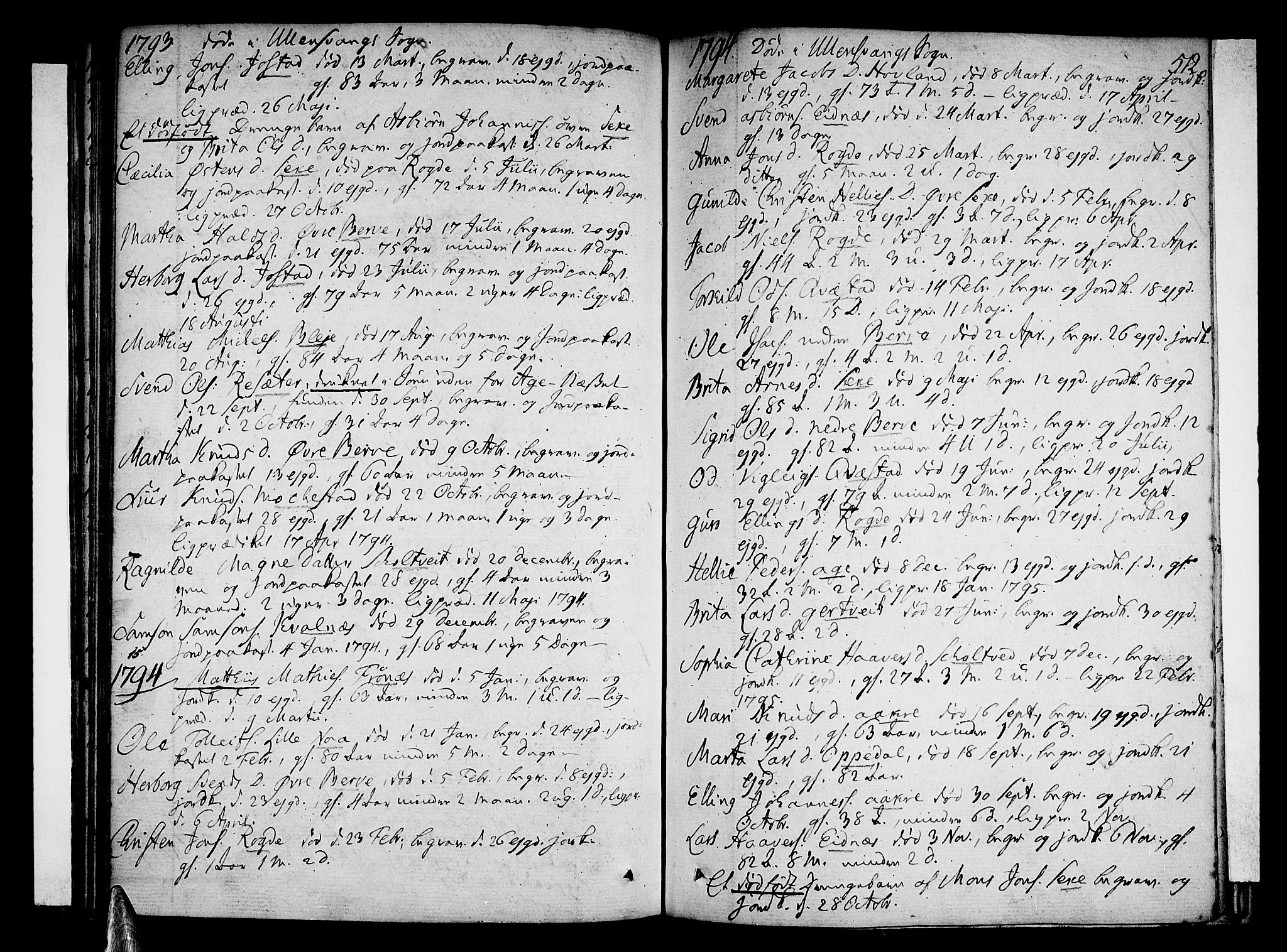 Ullensvang sokneprestembete, SAB/A-78701/H/Haa: Parish register (official) no. A 7 /1, 1788-1804, p. 511-512