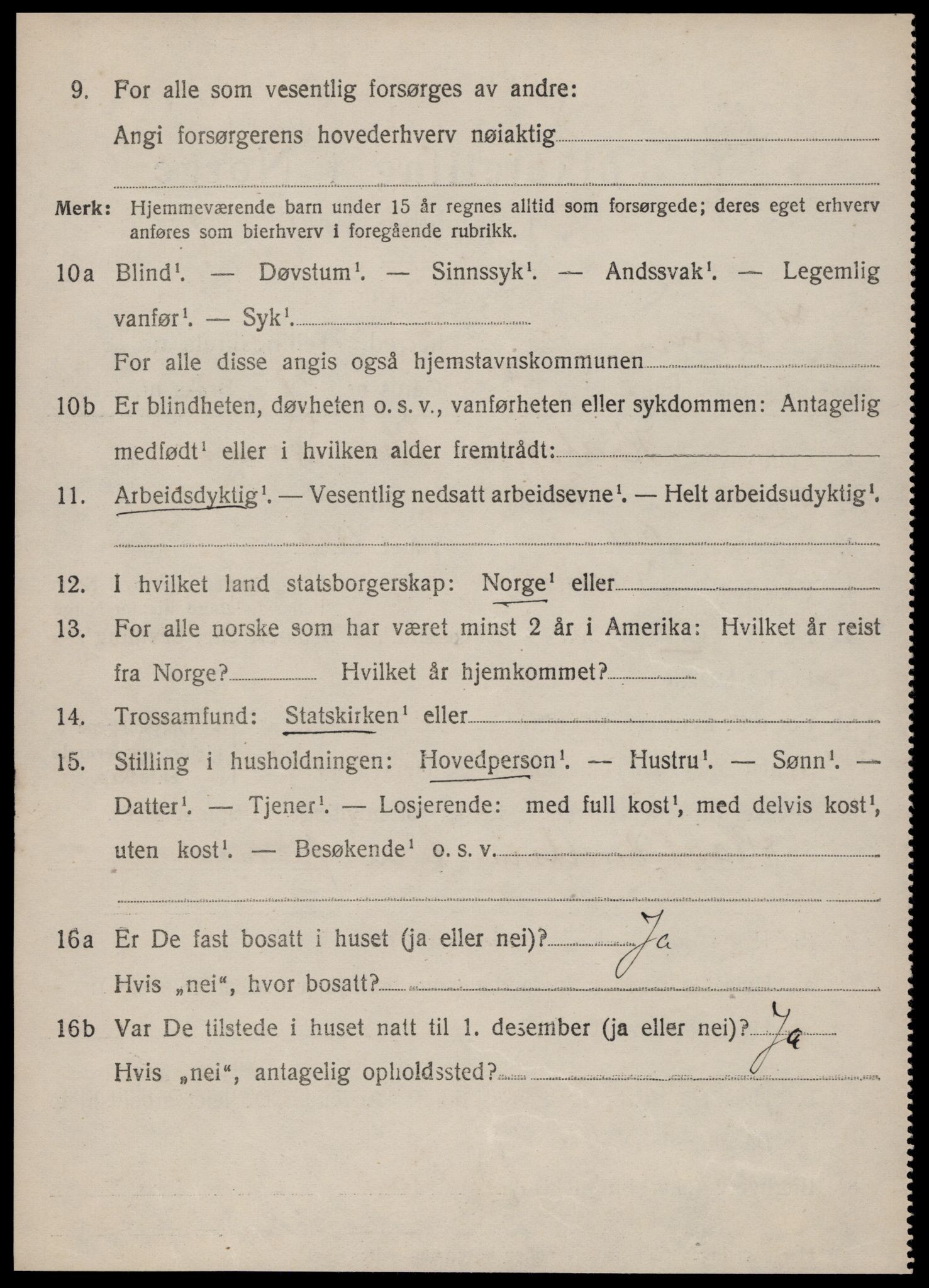 SAT, 1920 census for Vestnes, 1920, p. 1666