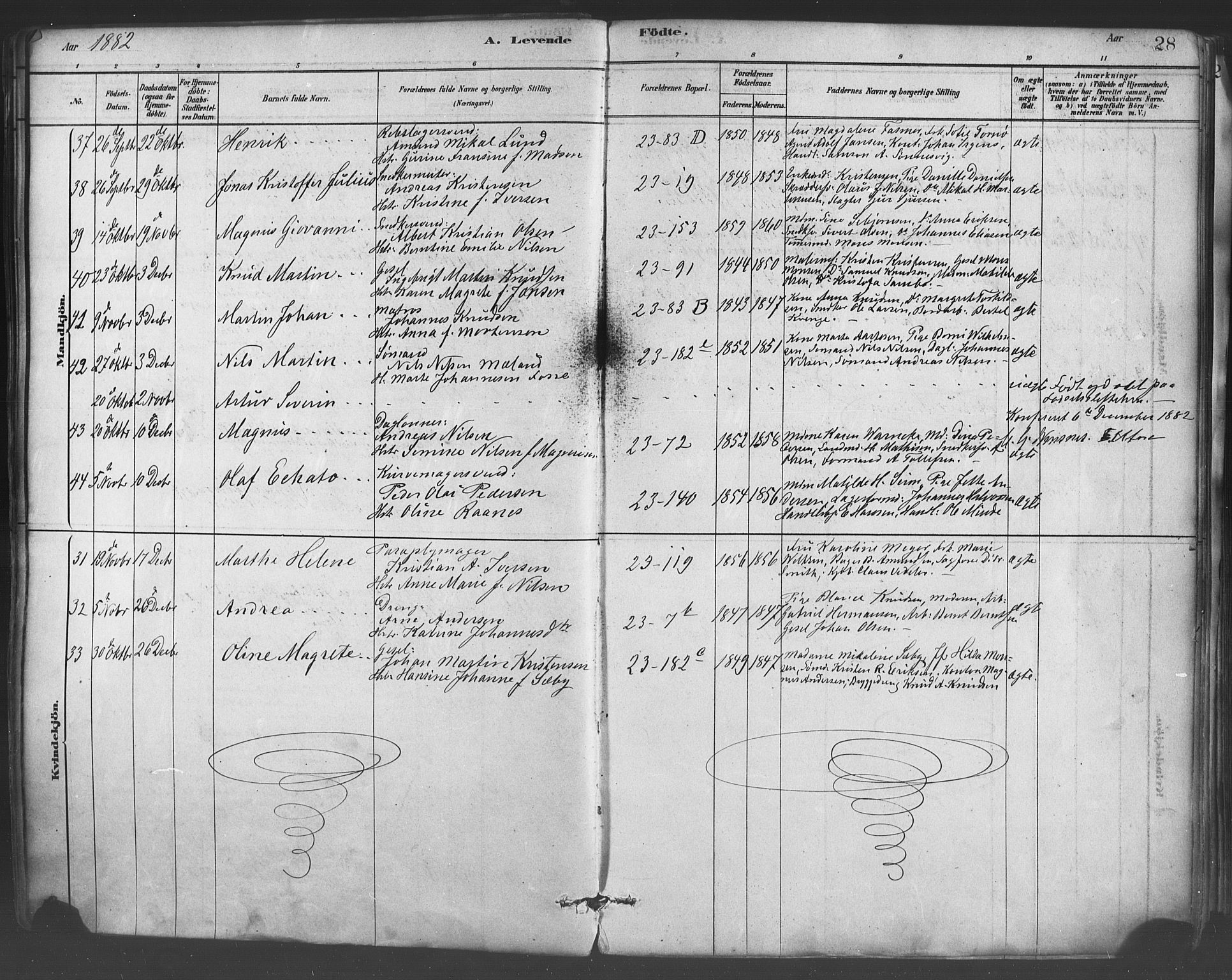 Mariakirken Sokneprestembete, AV/SAB-A-76901/H/Haa/L0007: Parish register (official) no. A 7, 1878-1893, p. 28