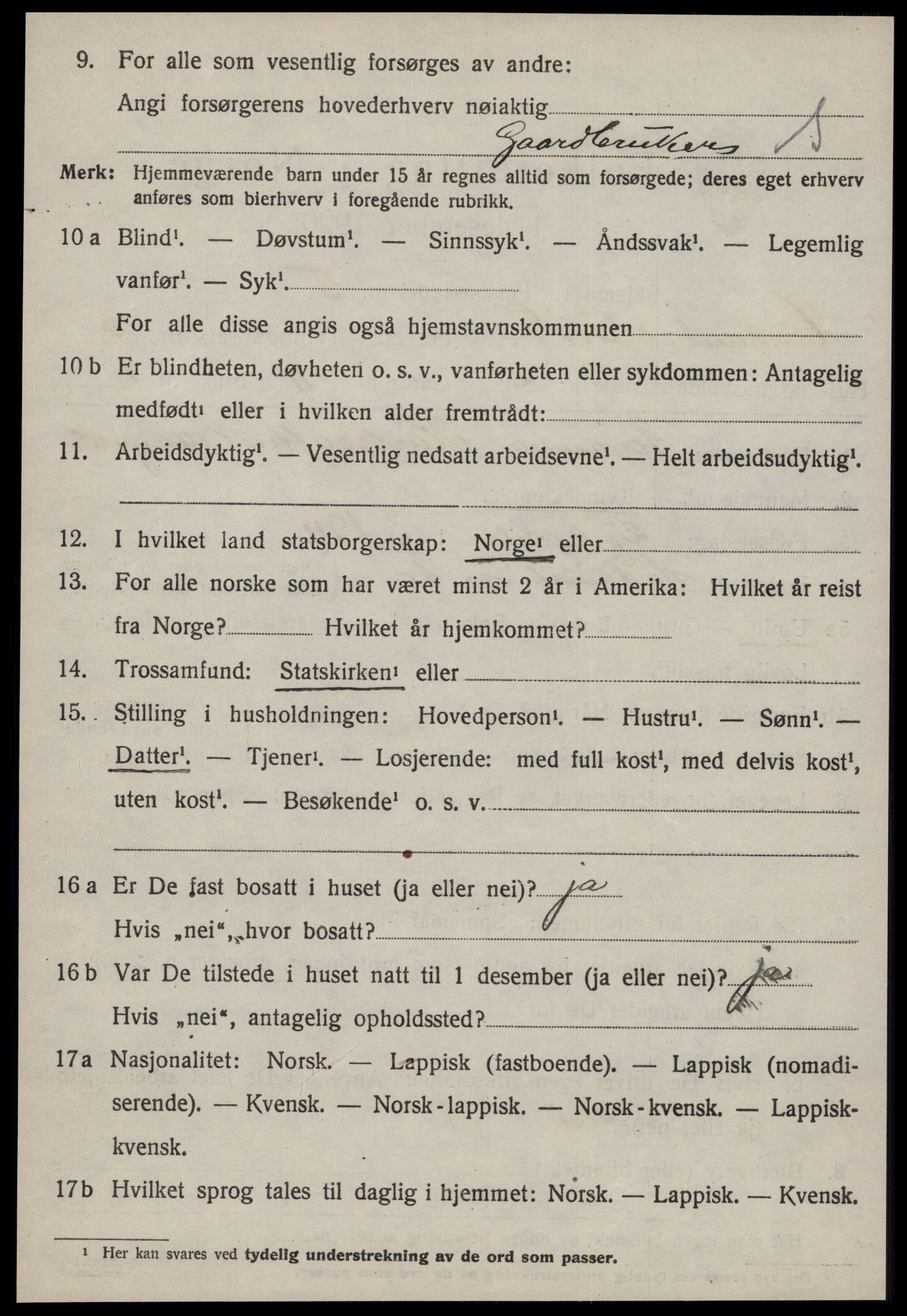 SAT, 1920 census for Hølonda, 1920, p. 1180