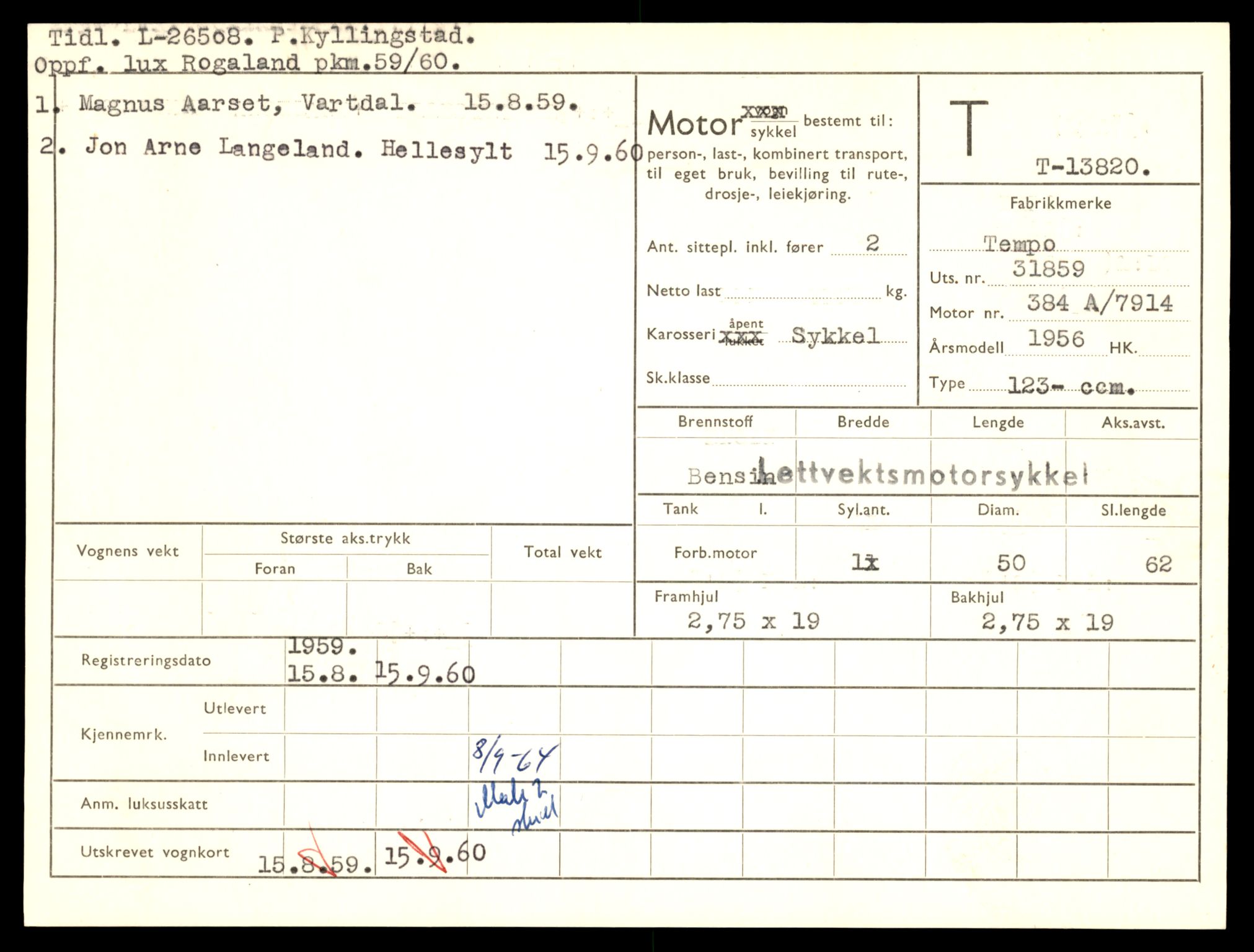 Møre og Romsdal vegkontor - Ålesund trafikkstasjon, AV/SAT-A-4099/F/Fe/L0041: Registreringskort for kjøretøy T 13710 - T 13905, 1927-1998, p. 1961