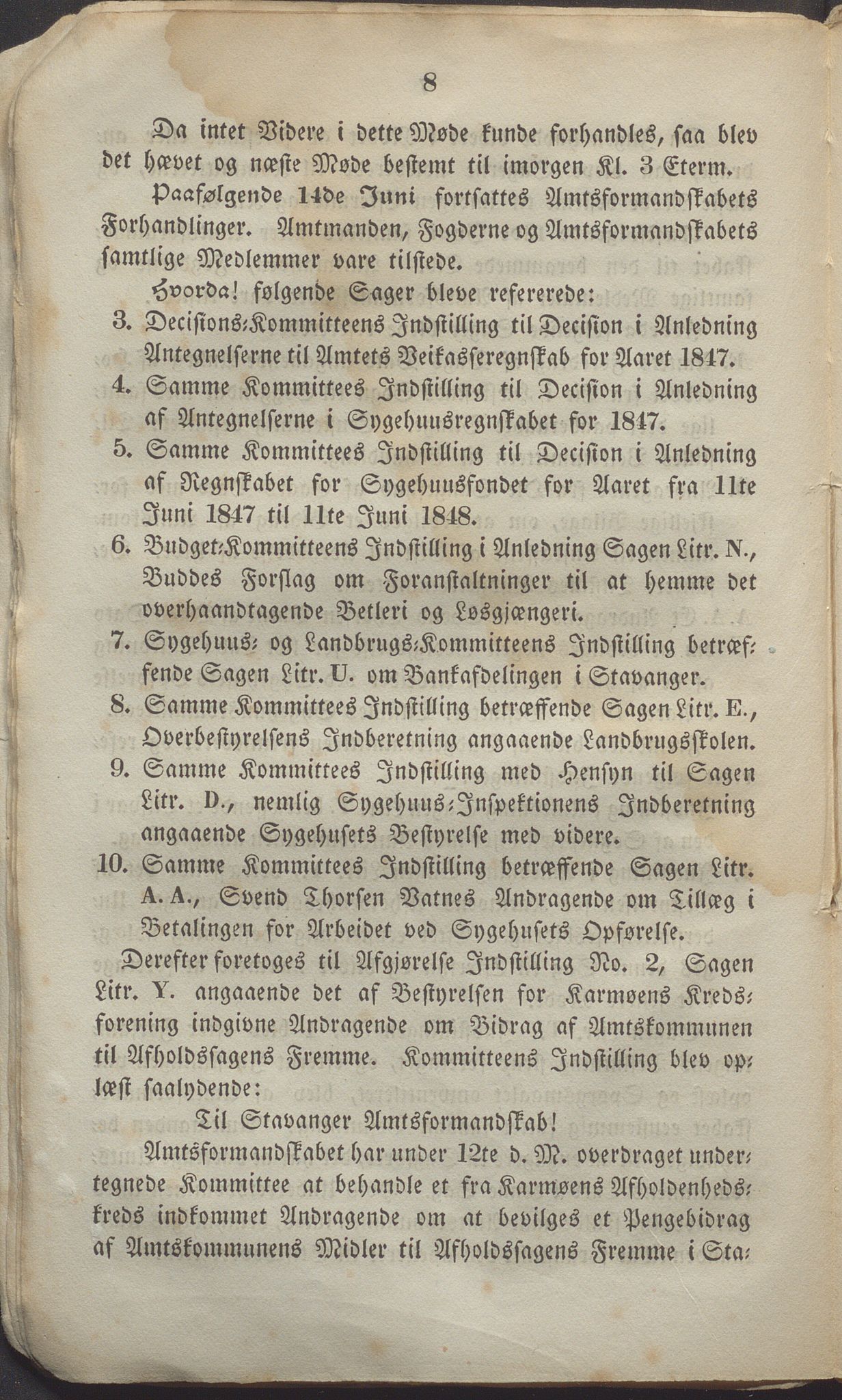 Rogaland fylkeskommune - Fylkesrådmannen , IKAR/A-900/A, 1849-1852, p. 15