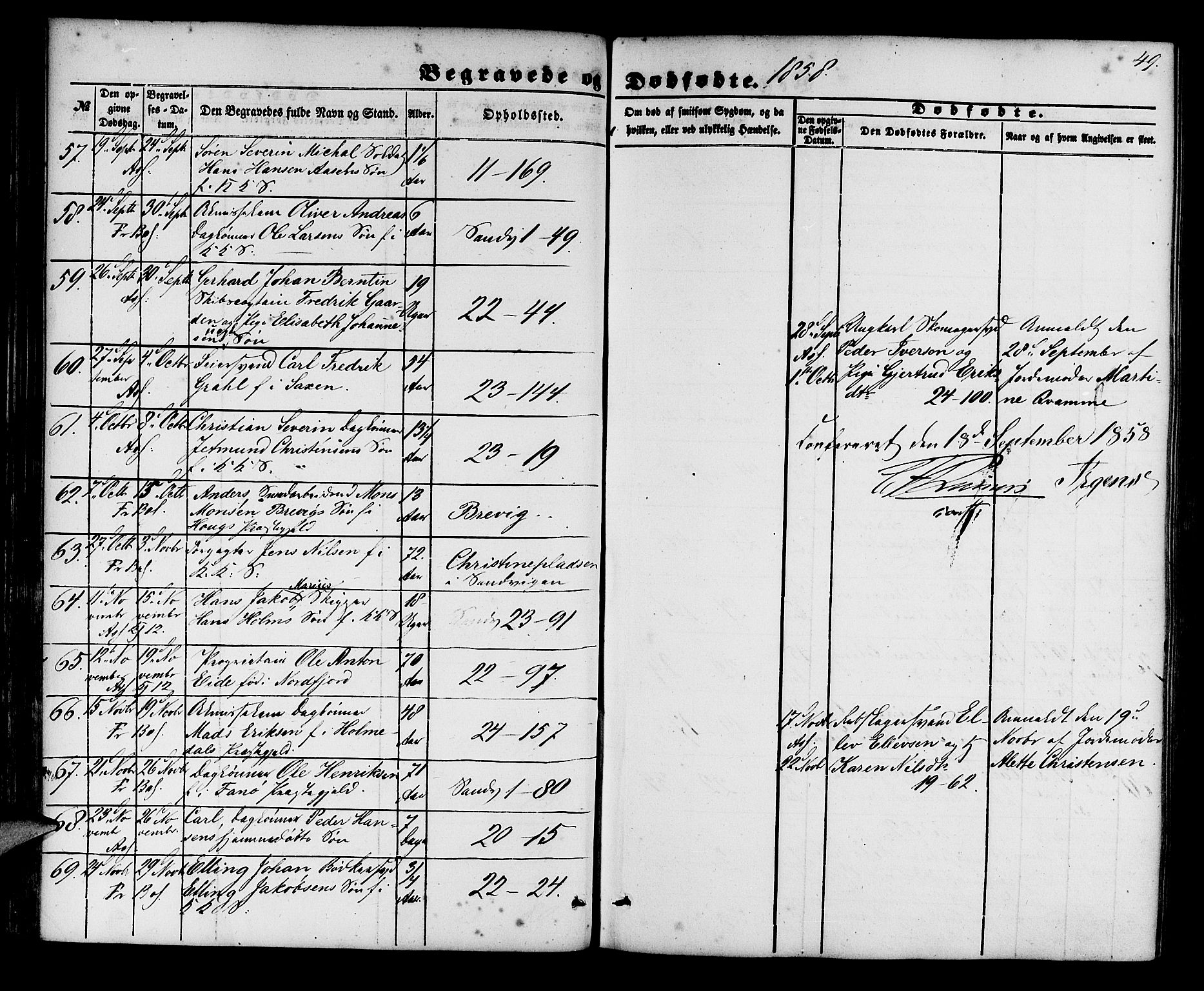 Korskirken sokneprestembete, AV/SAB-A-76101/H/Hab: Parish register (copy) no. E 2, 1851-1871, p. 49