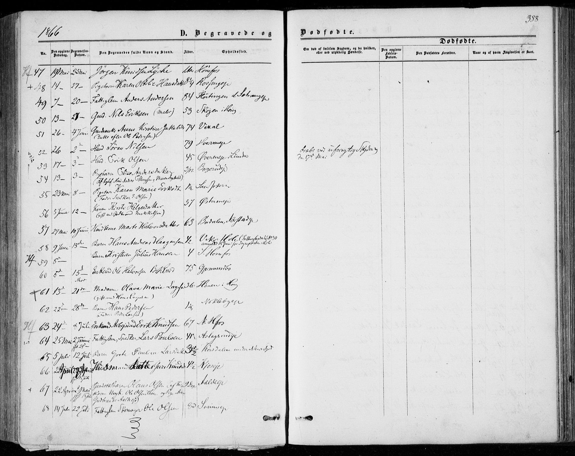 Norderhov kirkebøker, AV/SAKO-A-237/F/Fa/L0013: Parish register (official) no. 13, 1866-1874, p. 388