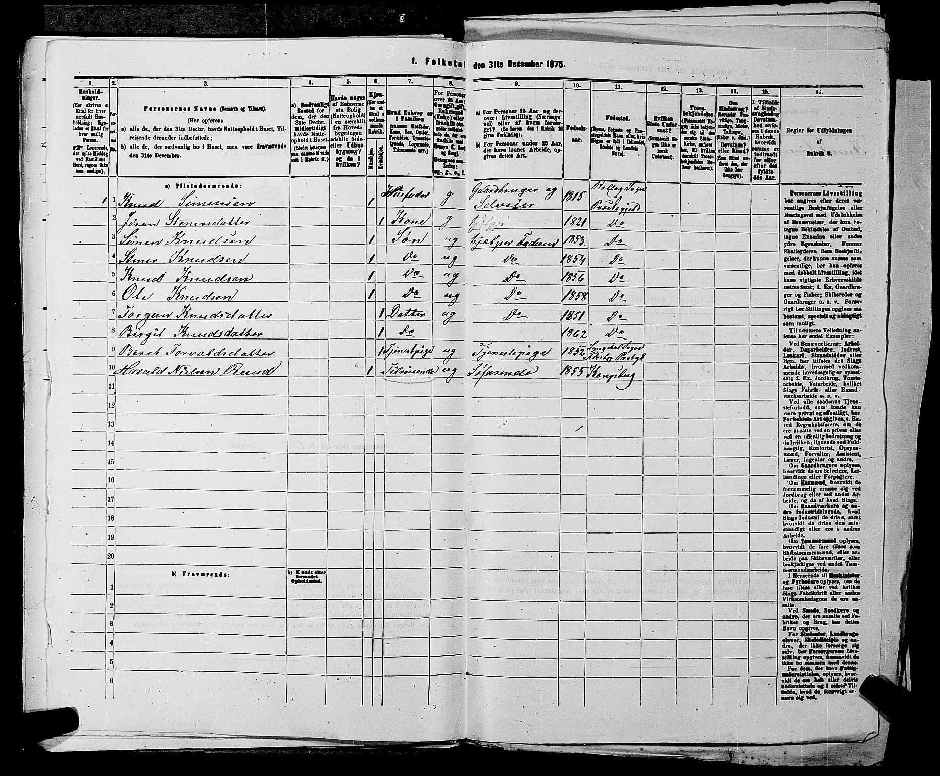 SAKO, 1875 census for 0632P Rollag, 1875, p. 639