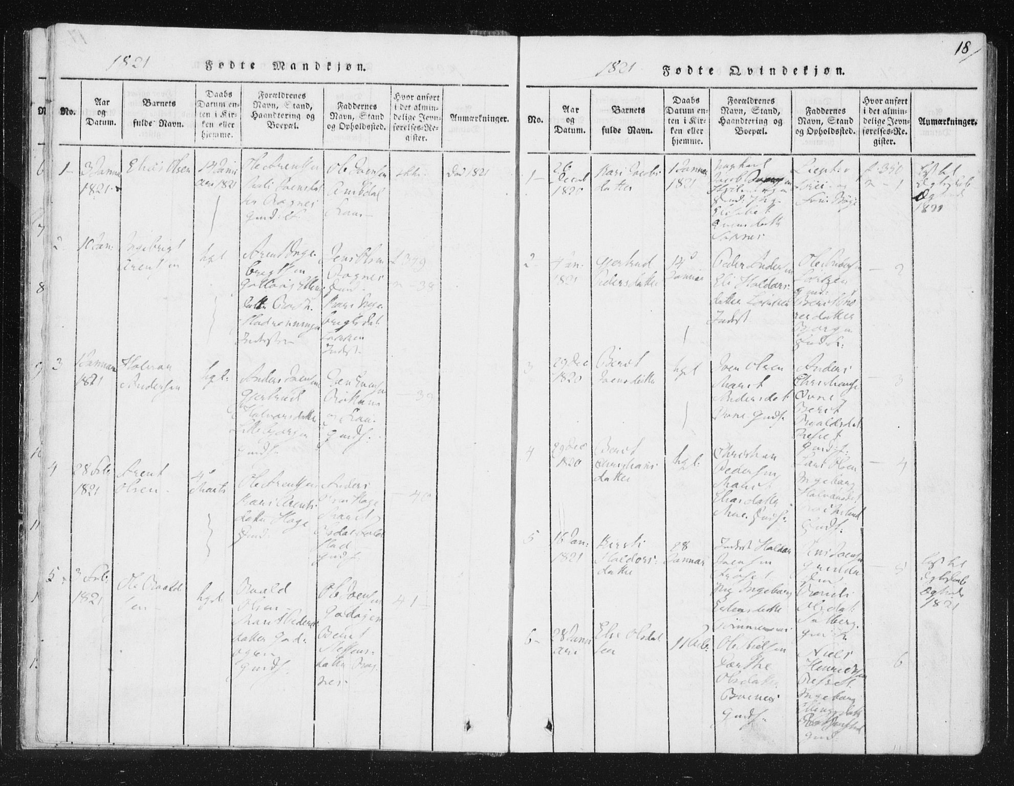 Ministerialprotokoller, klokkerbøker og fødselsregistre - Sør-Trøndelag, SAT/A-1456/687/L0996: Parish register (official) no. 687A04, 1816-1842, p. 18