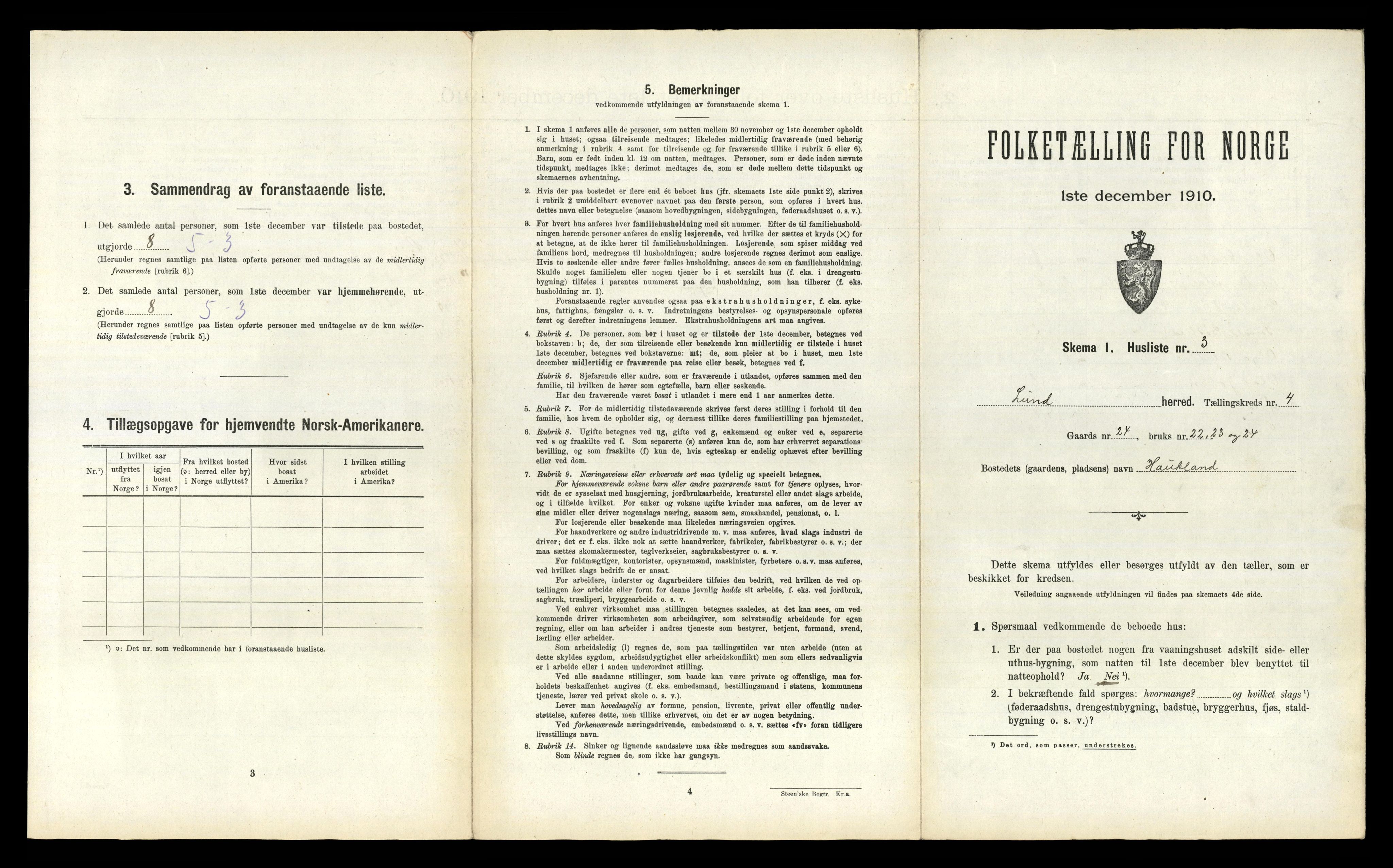 RA, 1910 census for Lund, 1910, p. 284