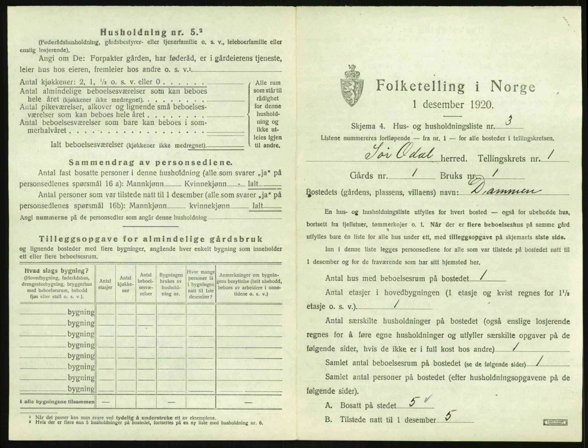 SAH, 1920 census for Sør-Odal, 1920, p. 79