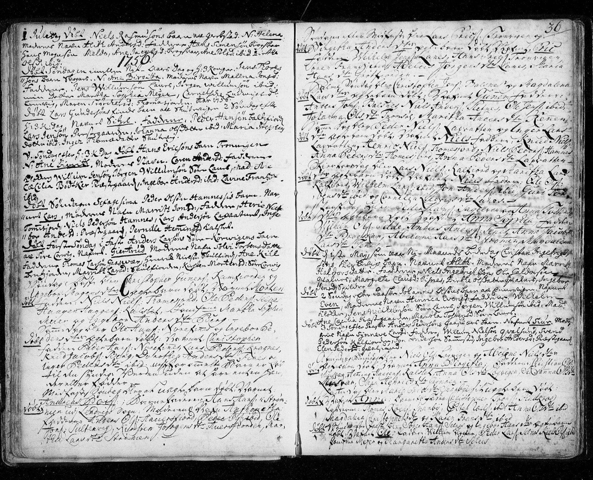 Tromsø sokneprestkontor/stiftsprosti/domprosti, AV/SATØ-S-1343/G/Ga/L0002kirke: Parish register (official) no. 2, 1753-1778, p. 36