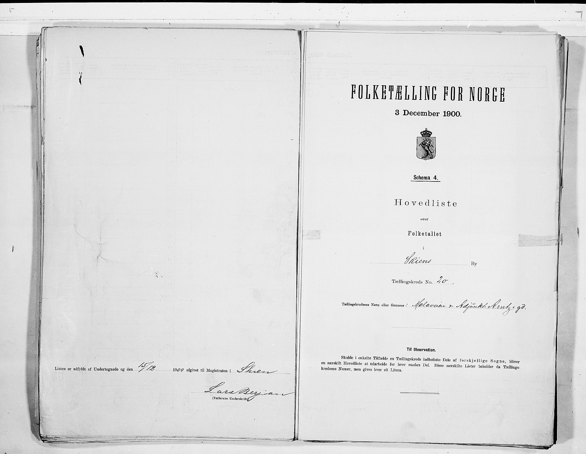 SAKO, 1900 census for Skien, 1900, p. 42