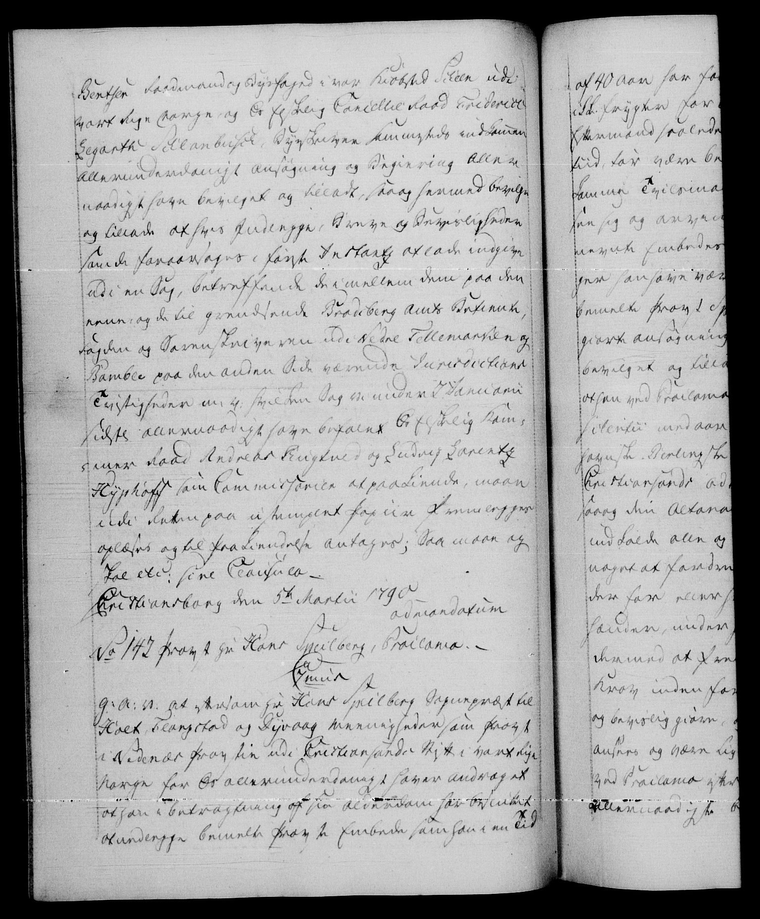 Danske Kanselli 1572-1799, AV/RA-EA-3023/F/Fc/Fca/Fcaa/L0053: Norske registre, 1790-1791, p. 87b