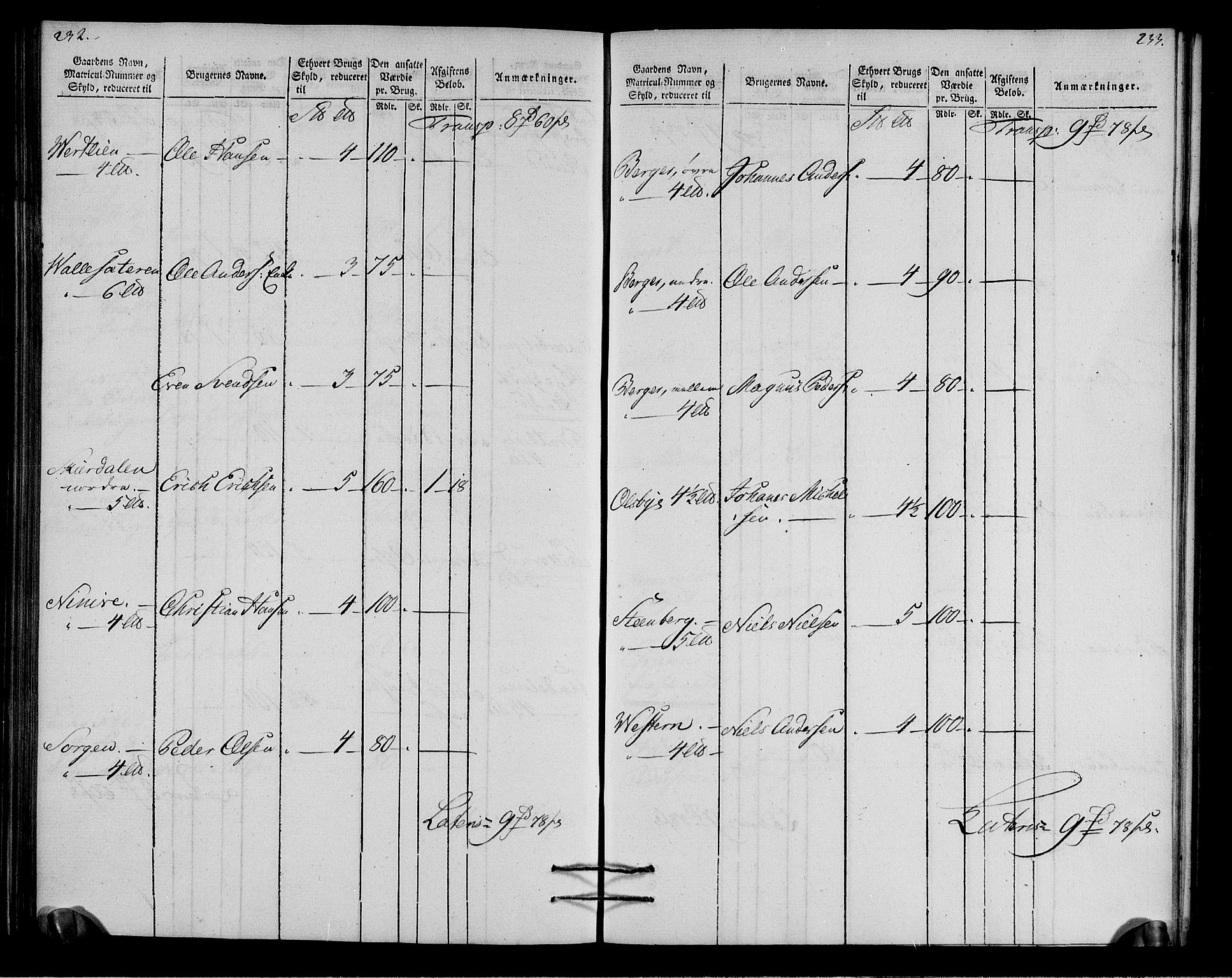 Rentekammeret inntil 1814, Realistisk ordnet avdeling, AV/RA-EA-4070/N/Ne/Nea/L0037: Toten fogderi. Oppebørselsregister, 1803-1804, p. 119