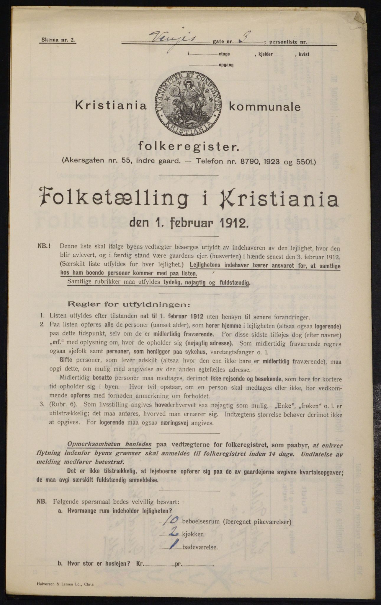 OBA, Municipal Census 1912 for Kristiania, 1912, p. 123681