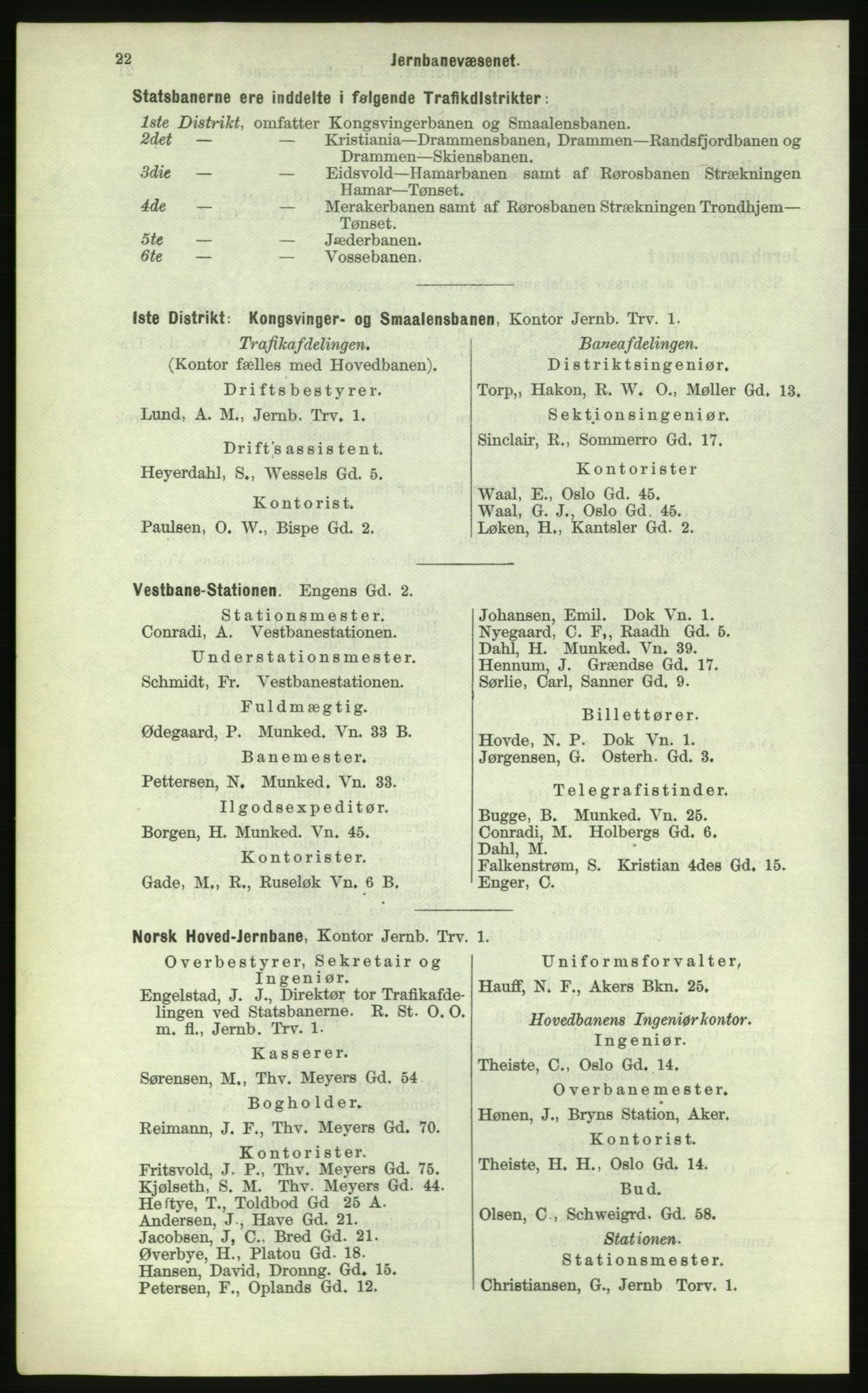 Kristiania/Oslo adressebok, PUBL/-, 1884, p. 22