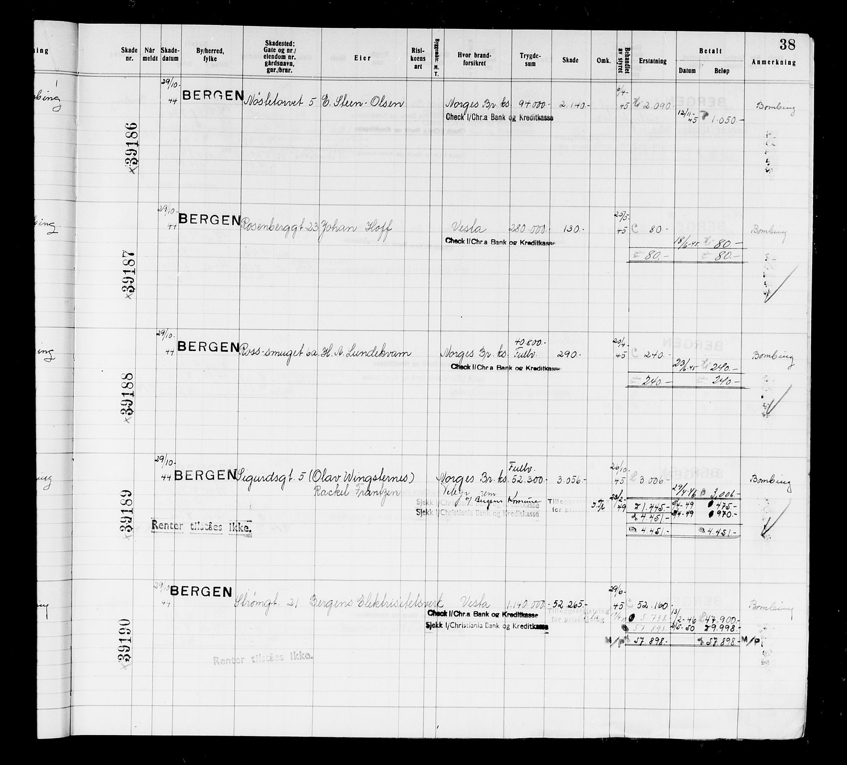 Krigsskadetrygdene for bygninger og løsøre, AV/RA-S-1548/V/L0037: Bygning, branntrygdet., 1940-1945, p. 38