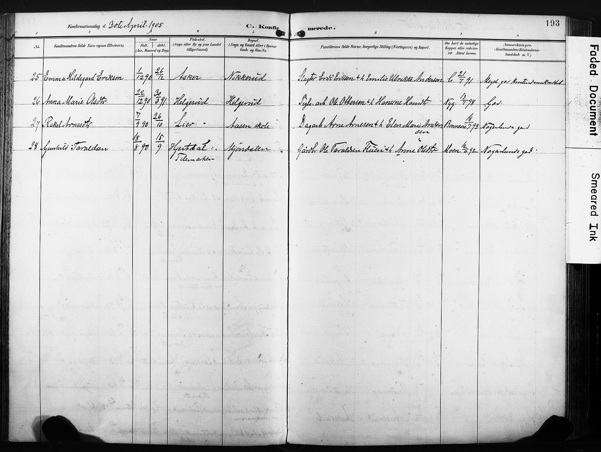 Nedre Eiker kirkebøker, AV/SAKO-A-612/F/Fa/L0005: Parish register (official) no. 5, 1898-1905, p. 193