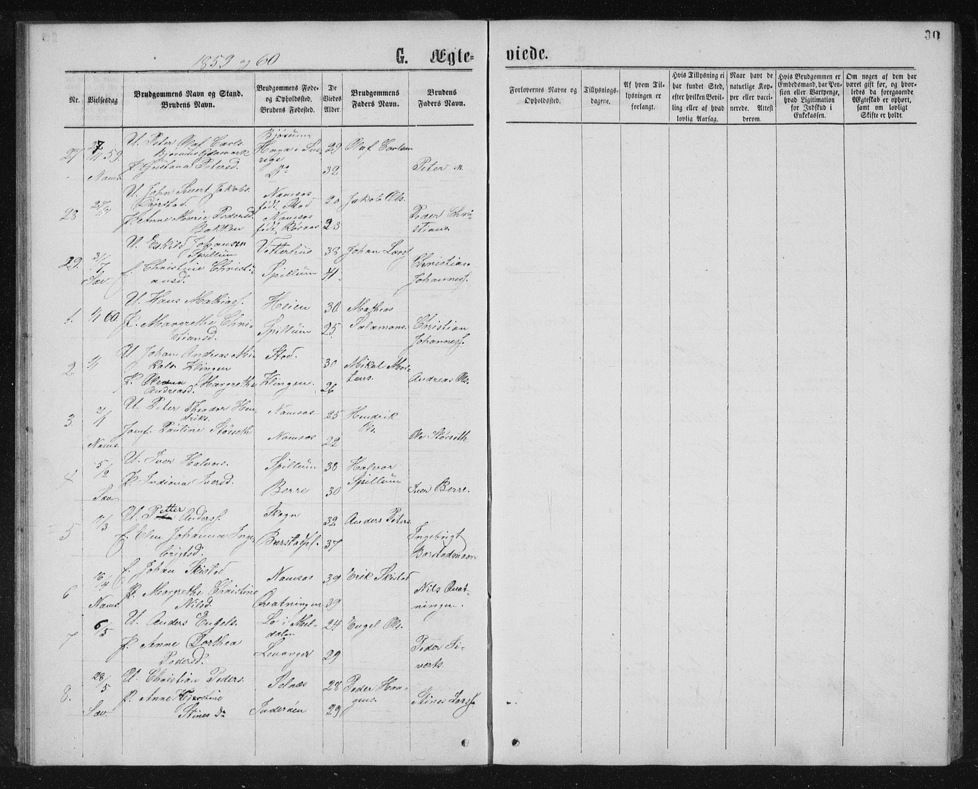 Ministerialprotokoller, klokkerbøker og fødselsregistre - Nord-Trøndelag, SAT/A-1458/768/L0568: Parish register (official) no. 768A03, 1836-1865, p. 30