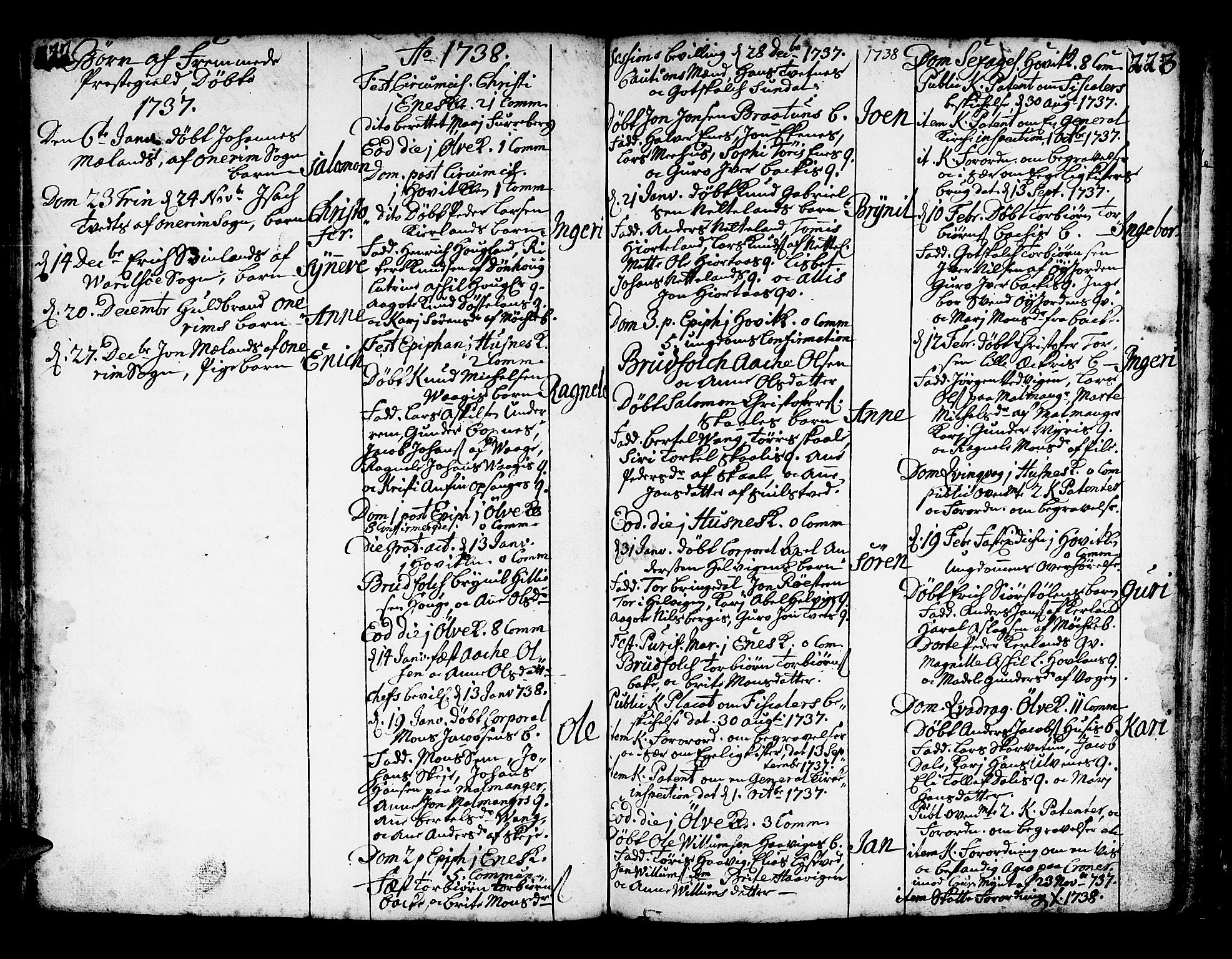 Kvinnherad sokneprestembete, SAB/A-76401/H/Haa: Parish register (official) no. A 2, 1710-1753, p. 222-223