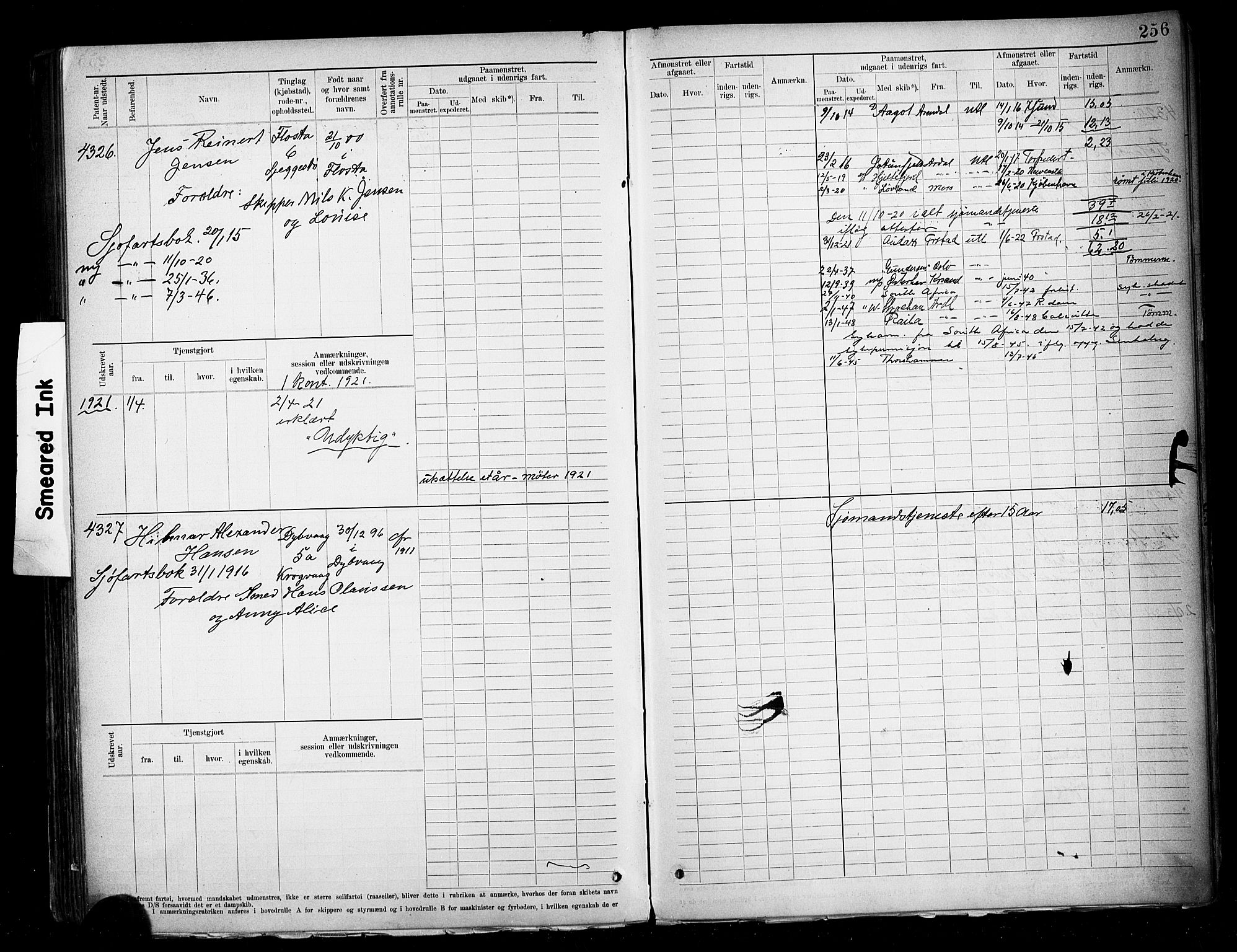 Tvedestrand mønstringskrets, AV/SAK-2031-0011/F/Fb/L0020: Hovedrulle A nr 3819-4409, U-36, 1906-1918, p. 265