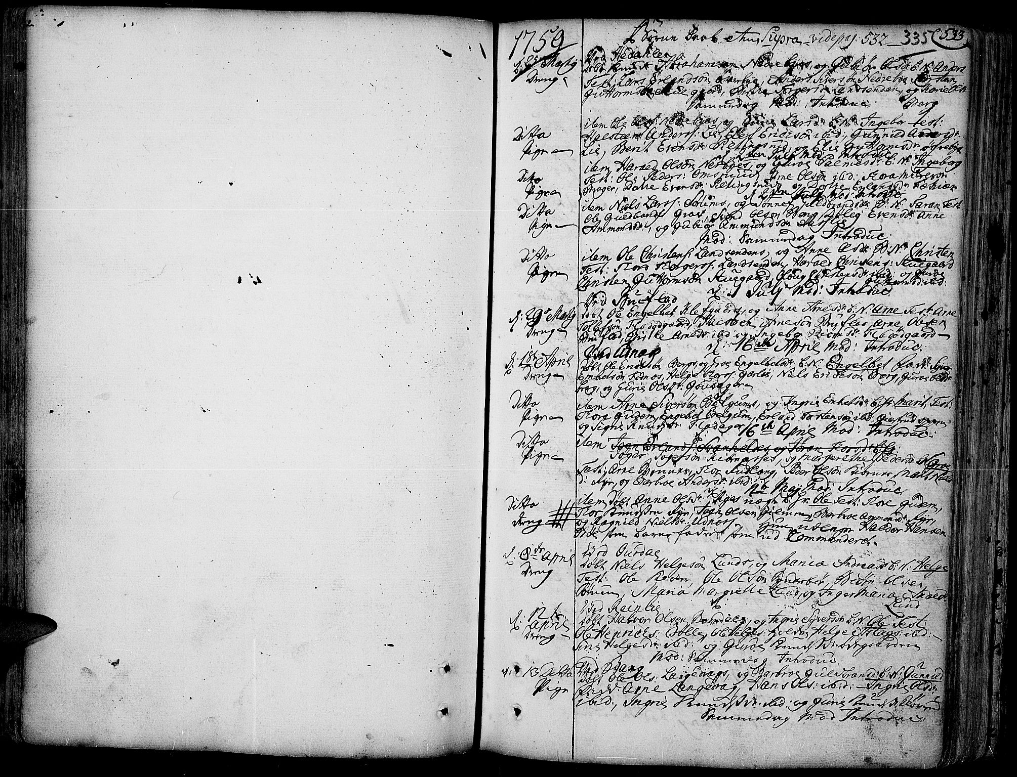 Aurdal prestekontor, SAH/PREST-126/H/Ha/Haa/L0004: Parish register (official) no. 4, 1730-1762, p. 533