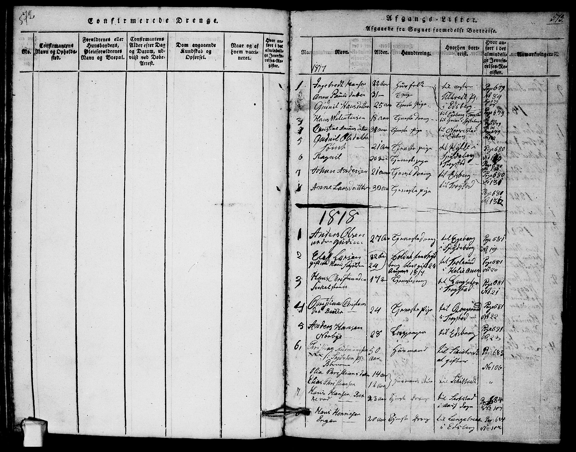 Askim prestekontor Kirkebøker, SAO/A-10900/G/Ga/L0001: Parish register (copy) no. 1, 1817-1846, p. 573