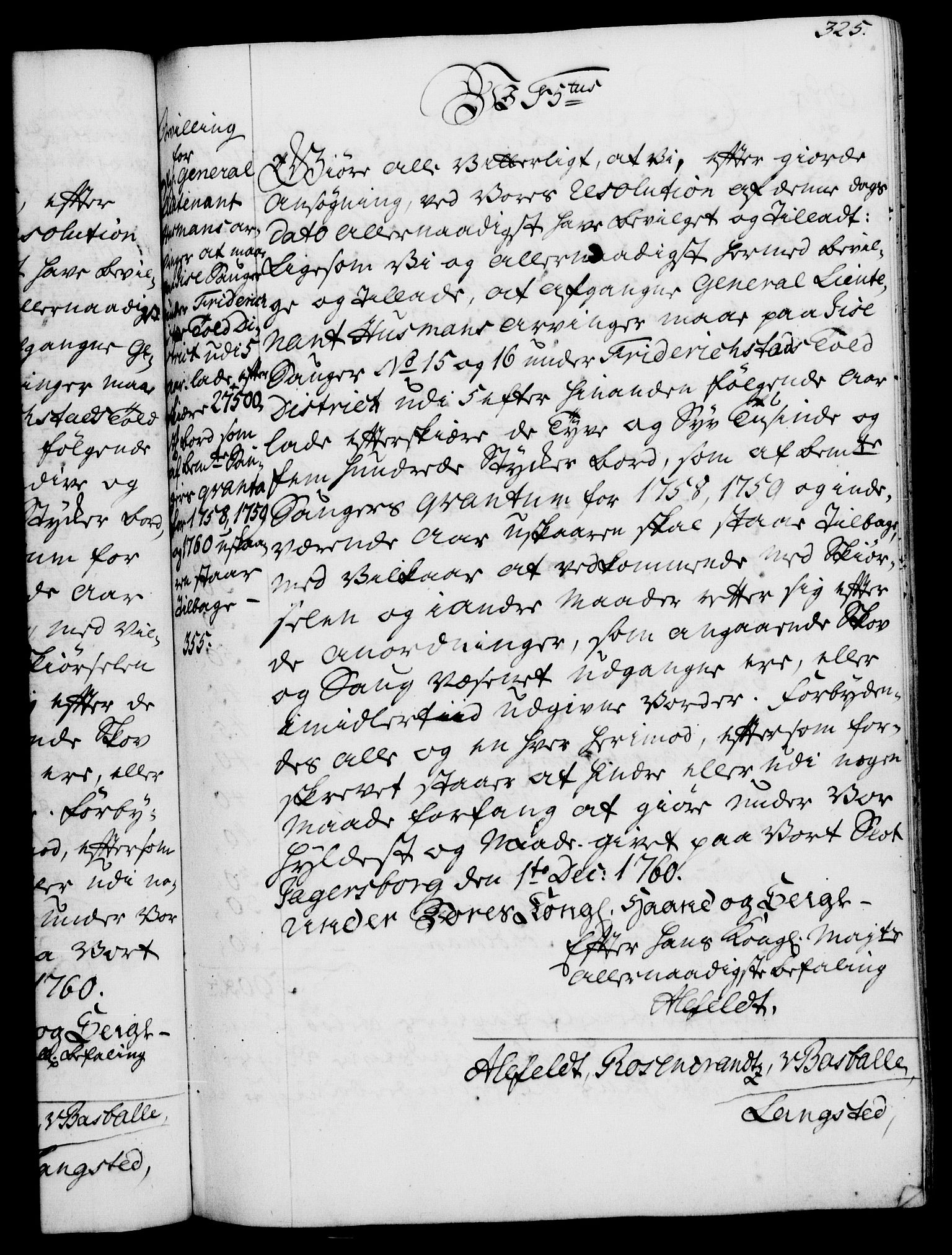 Rentekammeret, Kammerkanselliet, RA/EA-3111/G/Gg/Gga/L0007: Norsk ekspedisjonsprotokoll med register (merket RK 53.7), 1759-1768, p. 325