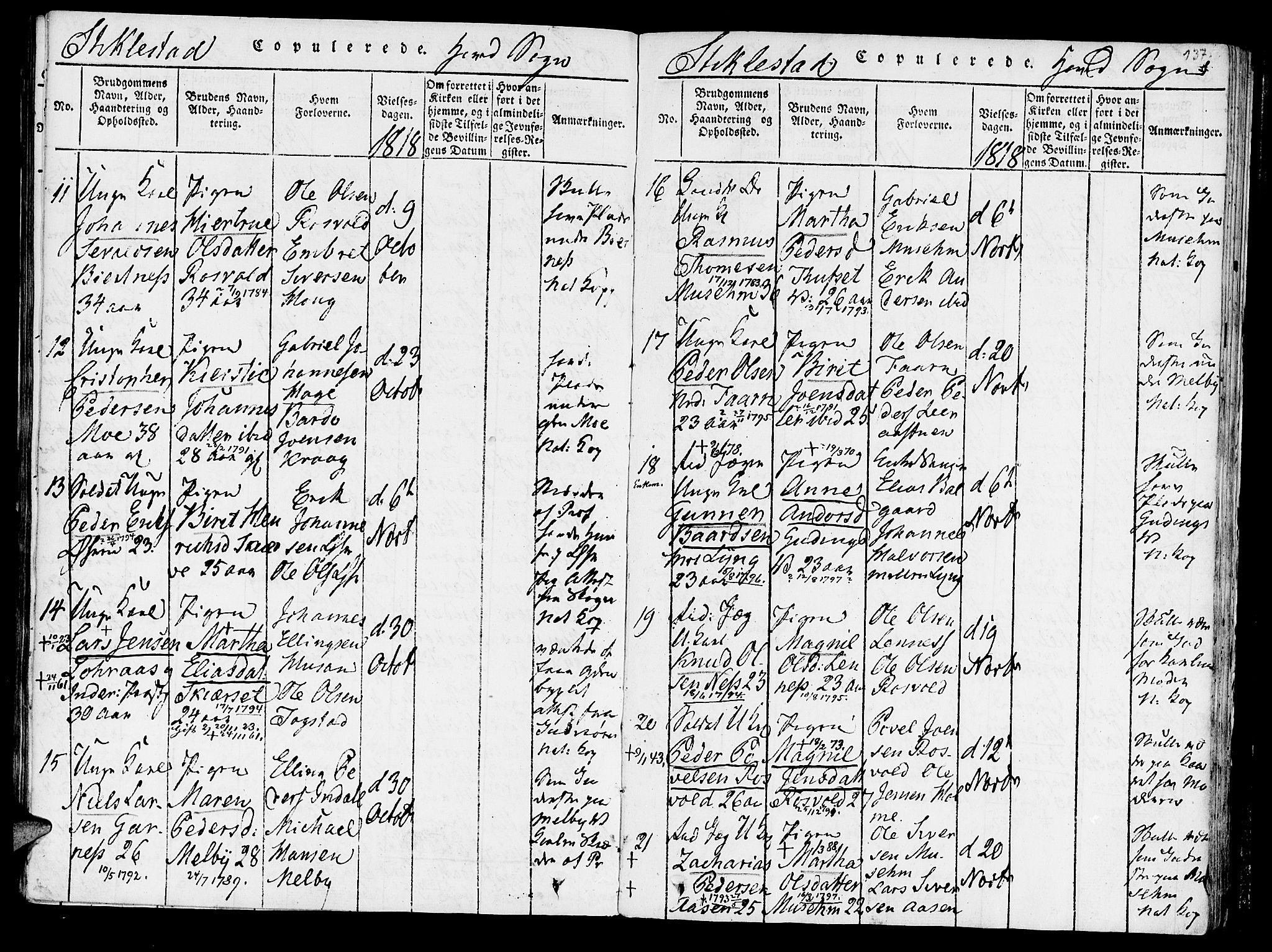 Ministerialprotokoller, klokkerbøker og fødselsregistre - Nord-Trøndelag, SAT/A-1458/723/L0234: Parish register (official) no. 723A05 /1, 1816-1840, p. 137