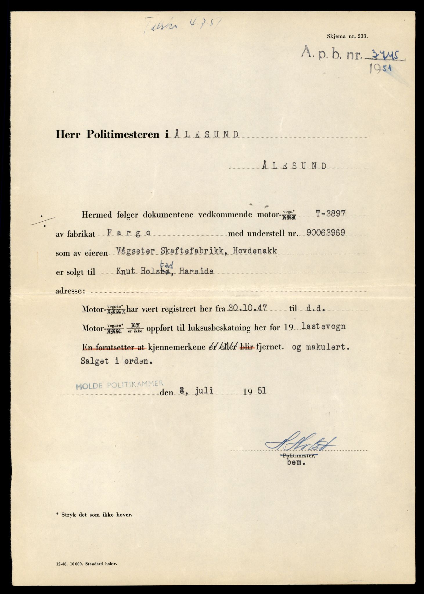 Møre og Romsdal vegkontor - Ålesund trafikkstasjon, AV/SAT-A-4099/F/Fe/L0001: Registreringskort for kjøretøy T 3 - T 127, 1927-1998, p. 1551