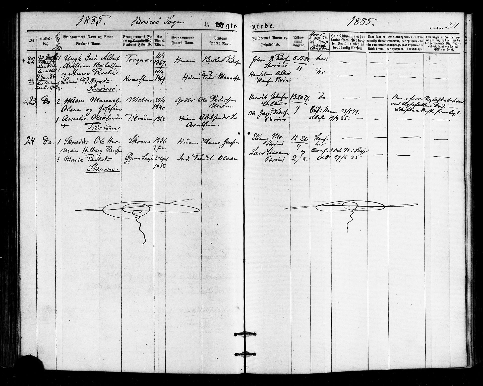 Ministerialprotokoller, klokkerbøker og fødselsregistre - Nordland, SAT/A-1459/813/L0199: Parish register (official) no. 813A09, 1875-1885, p. 211