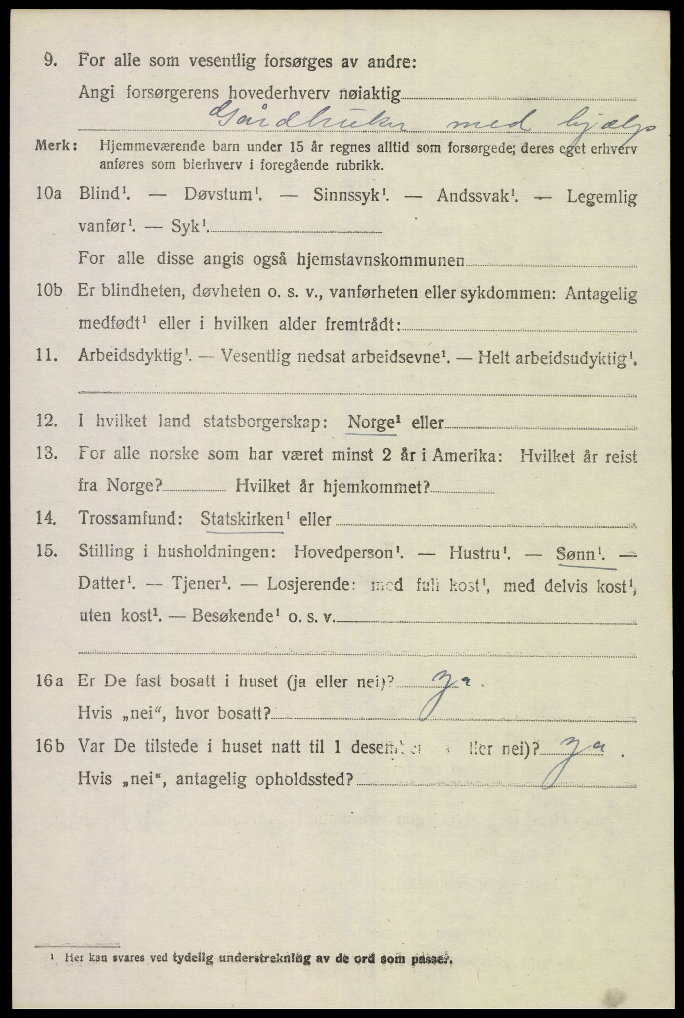 SAK, 1920 census for Vigmostad, 1920, p. 1158