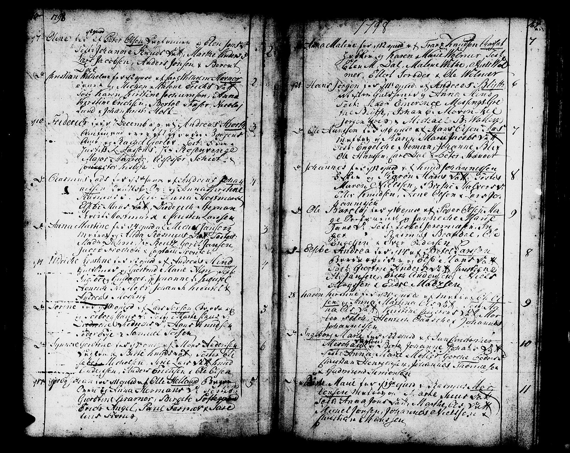 Domkirken sokneprestembete, SAB/A-74801/H/Haa/L0004: Parish register (official) no. A 4, 1763-1820, p. 166-167