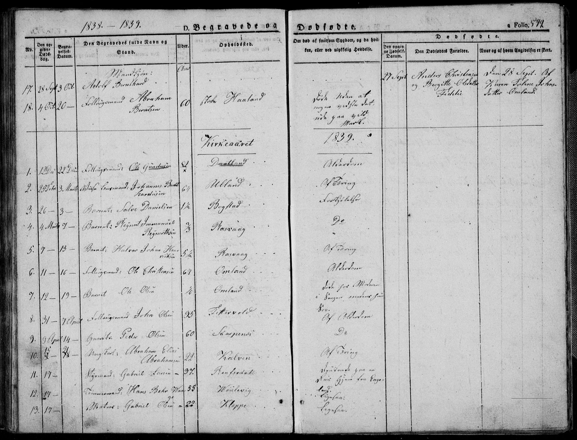 Flekkefjord sokneprestkontor, SAK/1111-0012/F/Fb/Fbb/L0002: Parish register (copy) no. B 2b, 1831-1866, p. 544