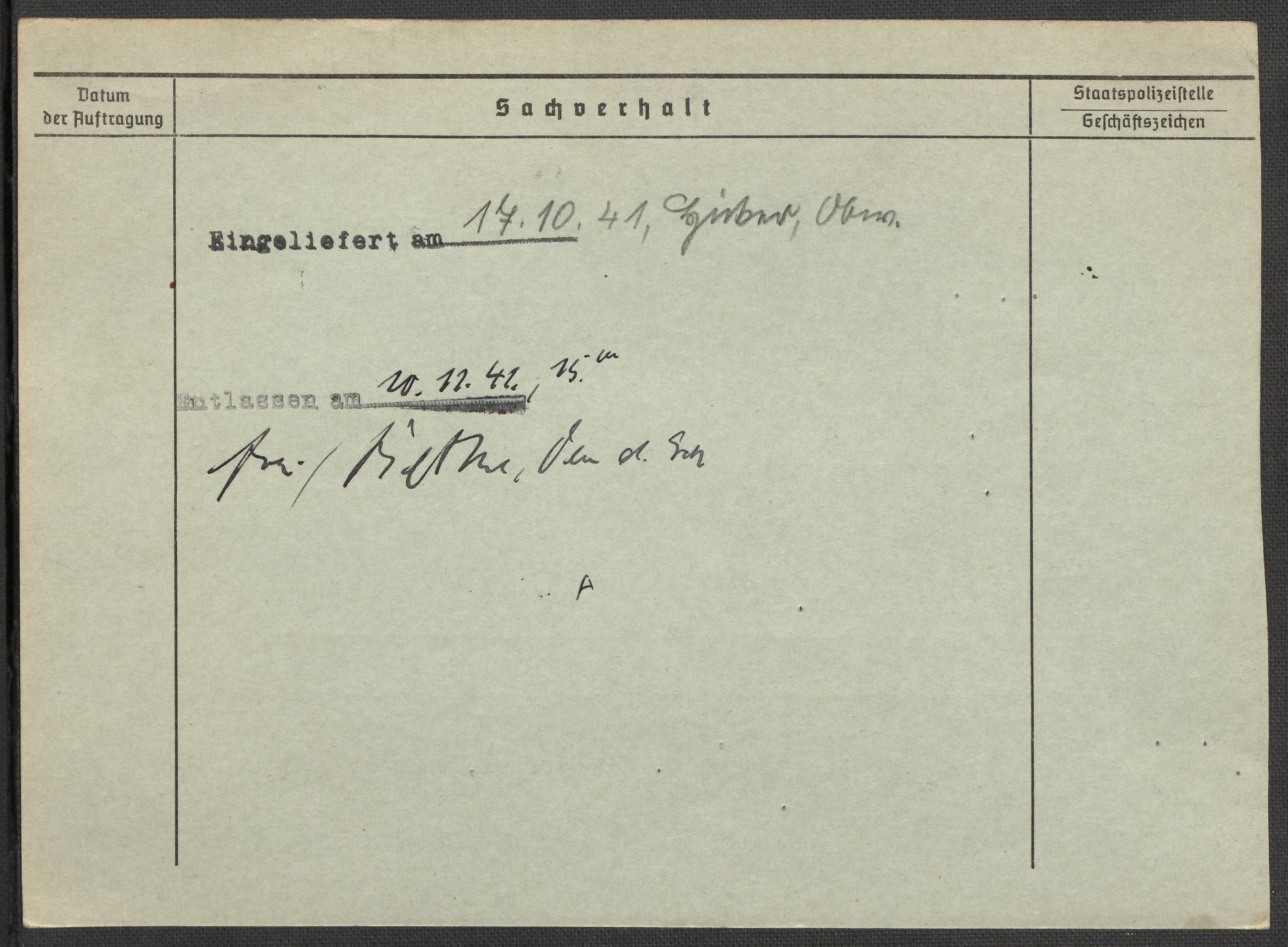 Befehlshaber der Sicherheitspolizei und des SD, RA/RAFA-5969/E/Ea/Eaa/L0001: Register over norske fanger i Møllergata 19: A-Bj, 1940-1945, p. 637